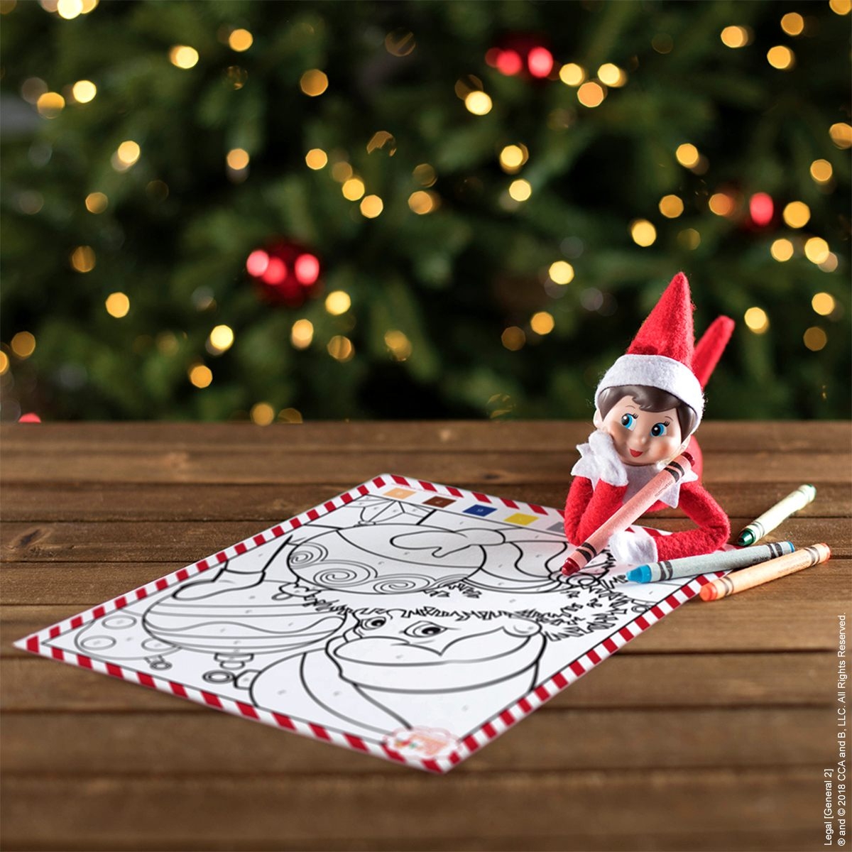 elf on a shelf coloring sheet