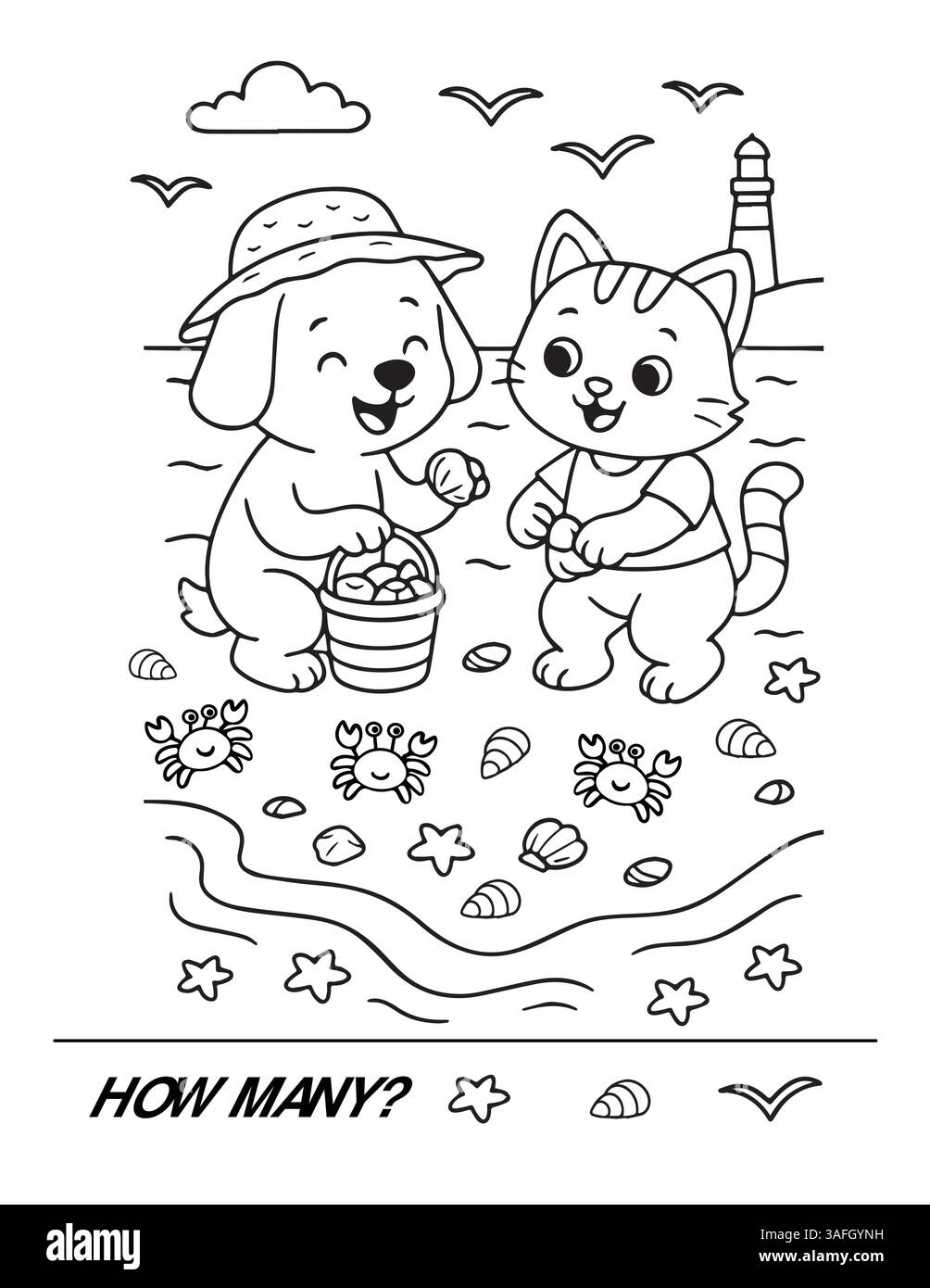 cat and dog coloring sheet