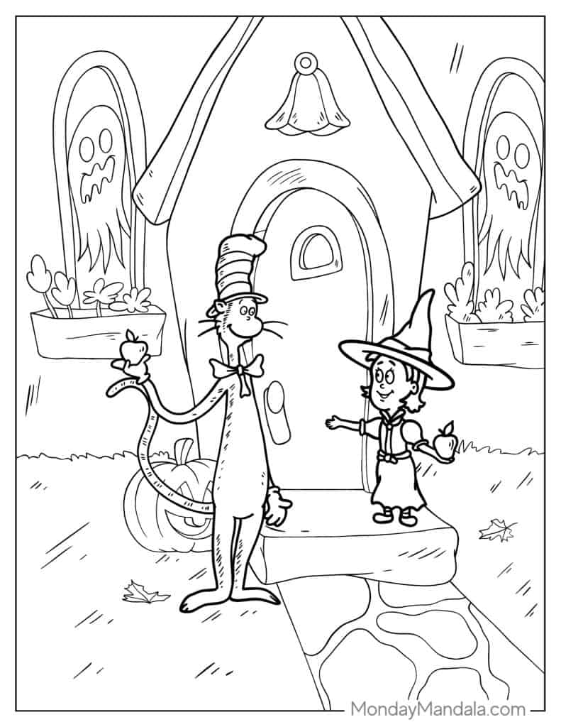 Cat In The Hat Coloring Page Hat Coloring Pages Cat In The Hat Printable Hat To