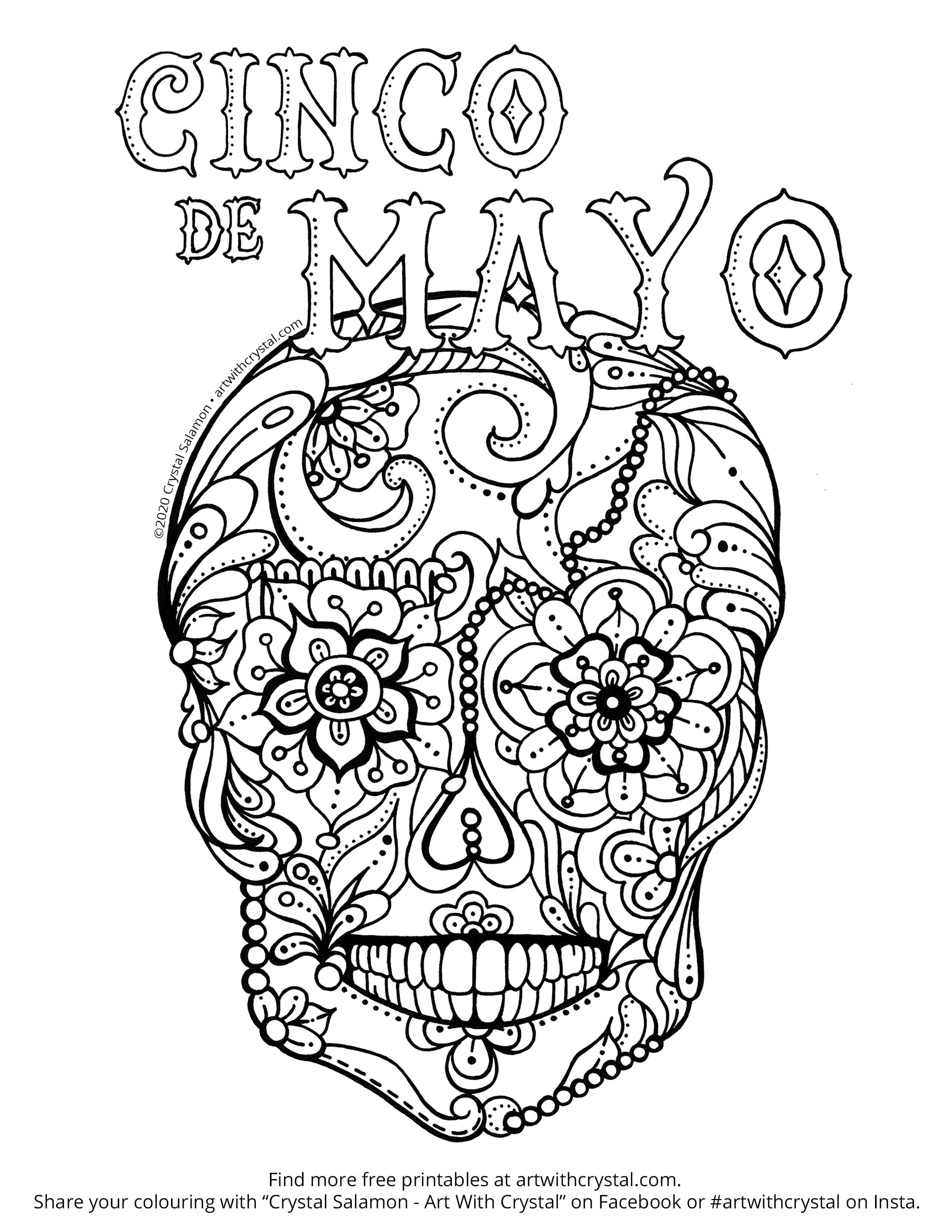 coloring pages cinco de mayo