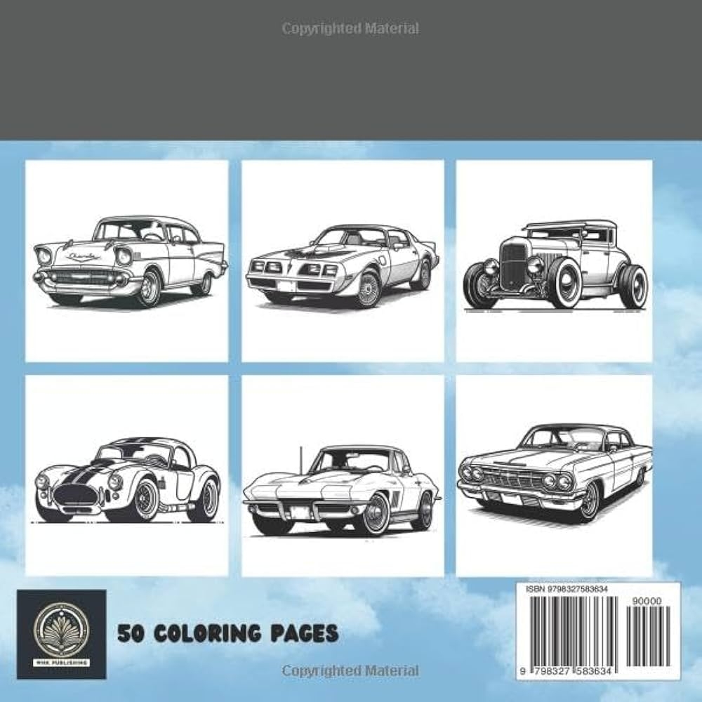 classic car coloring sheets