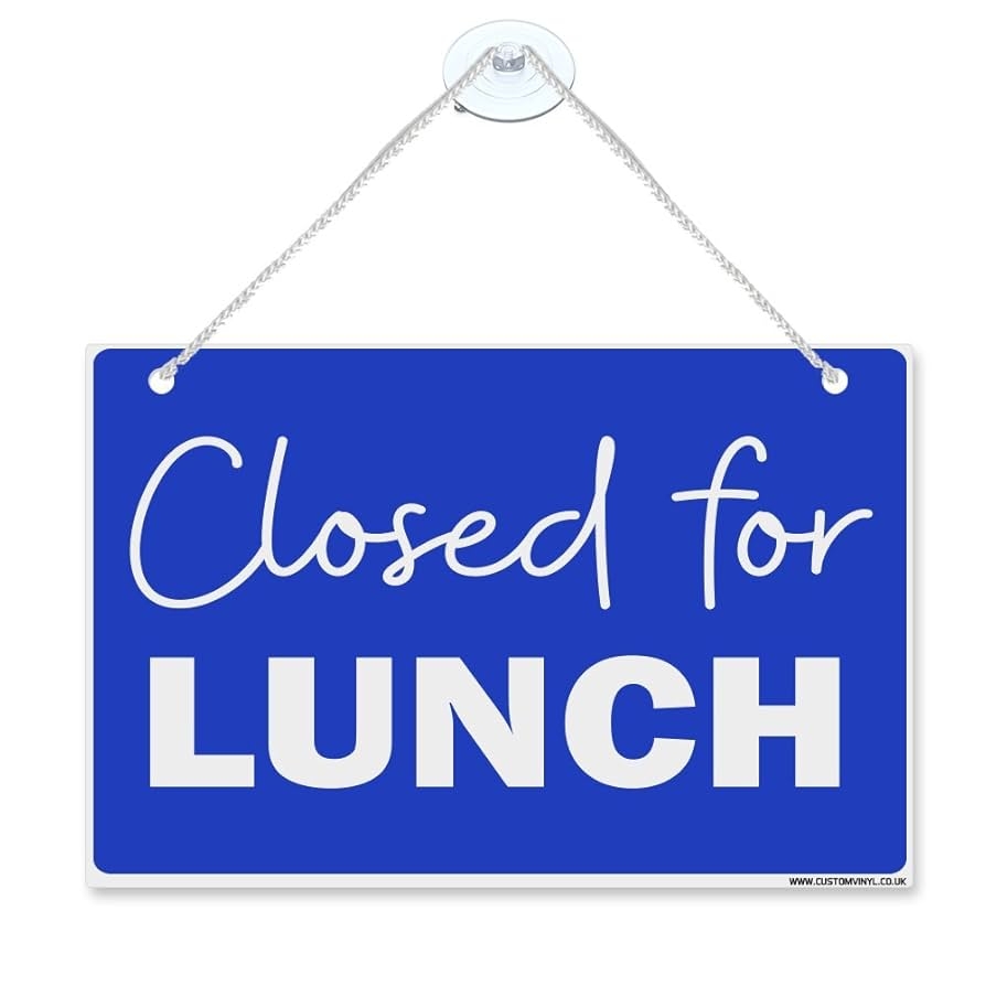 Closed For Lunch Sign Hanging Plastic Sign With Nylon Rope suction Cup Multi Colour Amazon co uk Home Kitchen