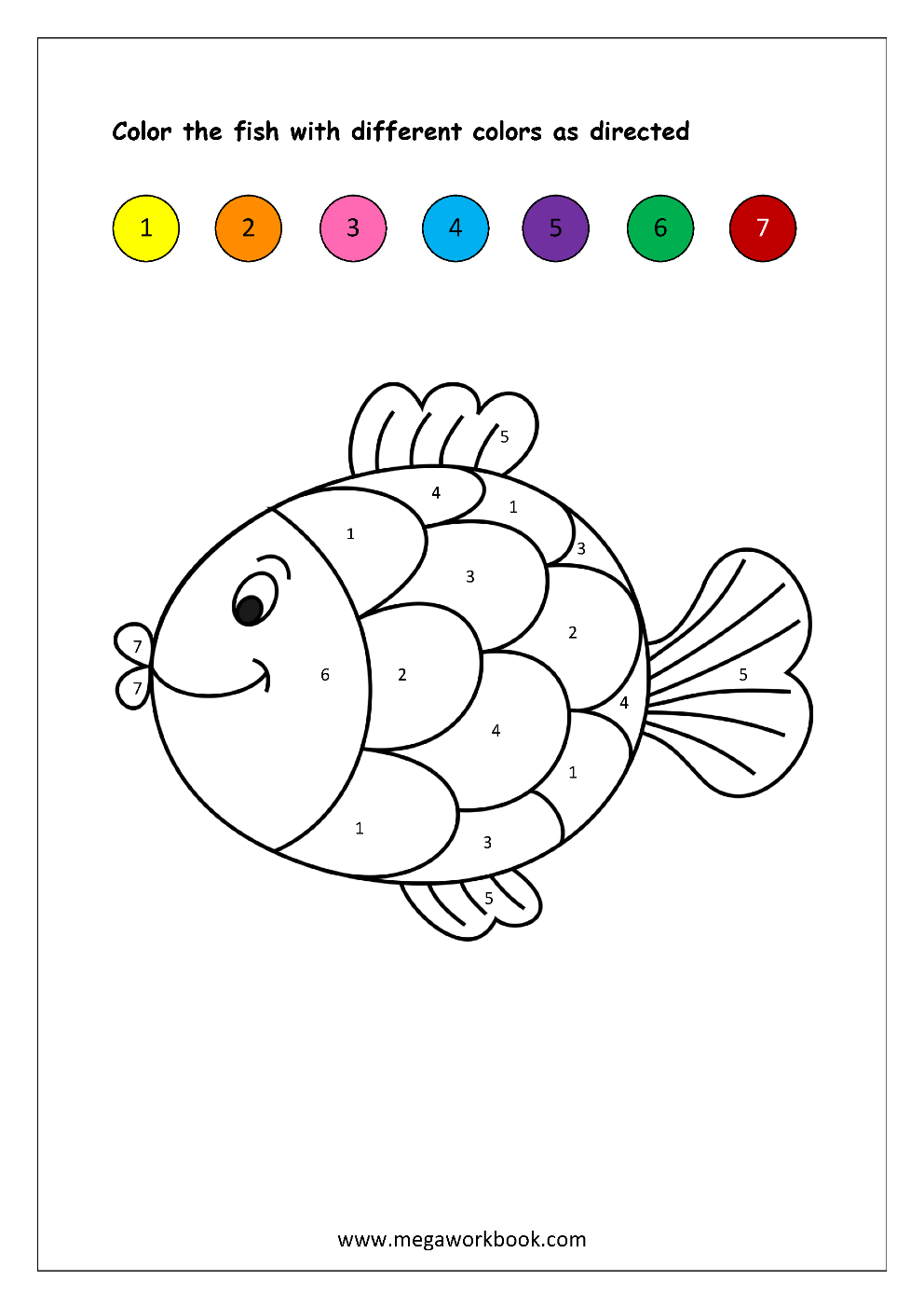 color by number worksheets