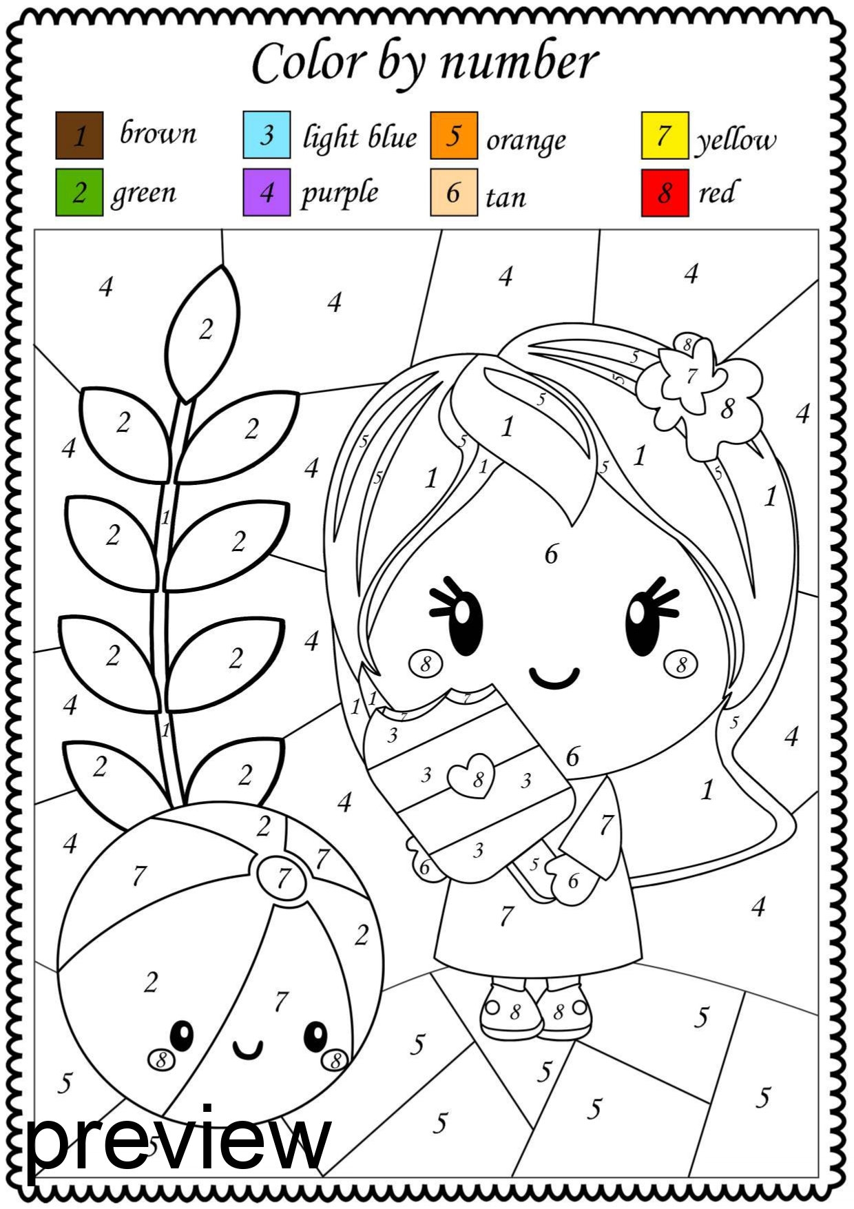 color by number math worksheets
