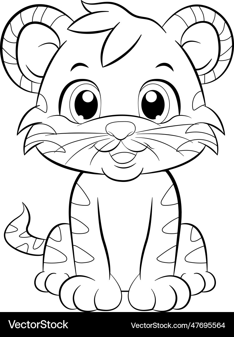 colouring pages of tiger