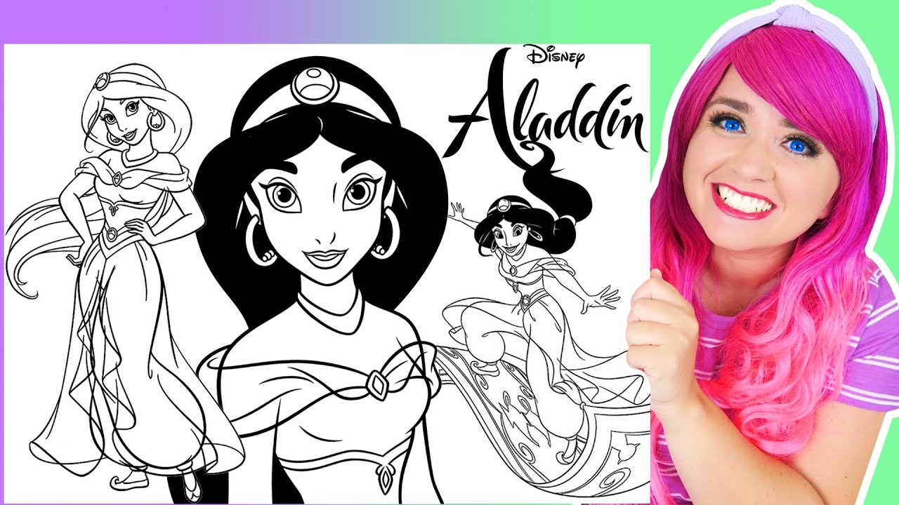 jasmine the princess coloring pages