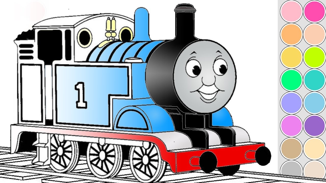 Coloring Thomas Train For Kids Drawing Animation Thomas And Friends Colouring Book Pages YouTube