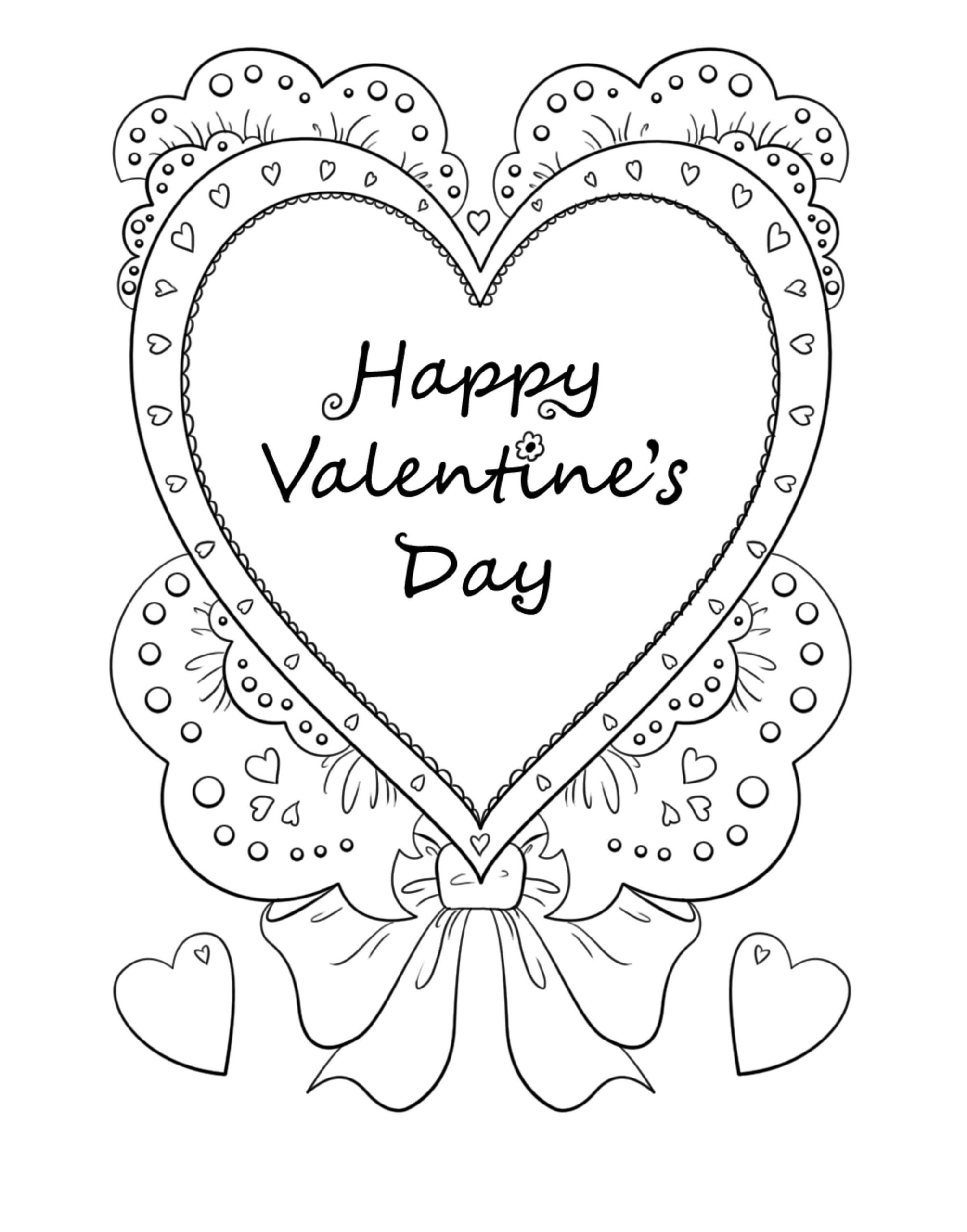 valentines day color sheets