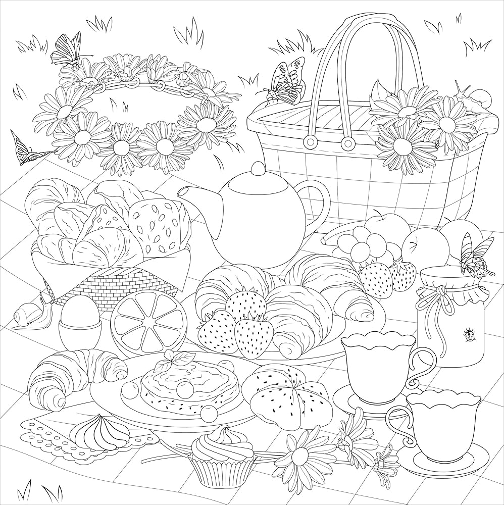 Cottagecore Adult Coloring Book 31 Stress relieving Designs Peter Pauper Press Amazon de B cher