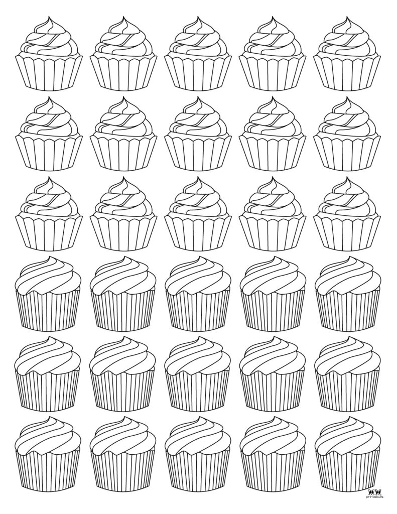 cupcake coloring sheets printables