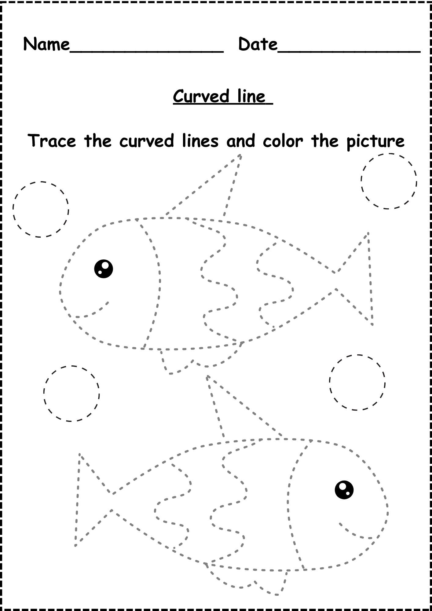tracing worksheets for nursery
