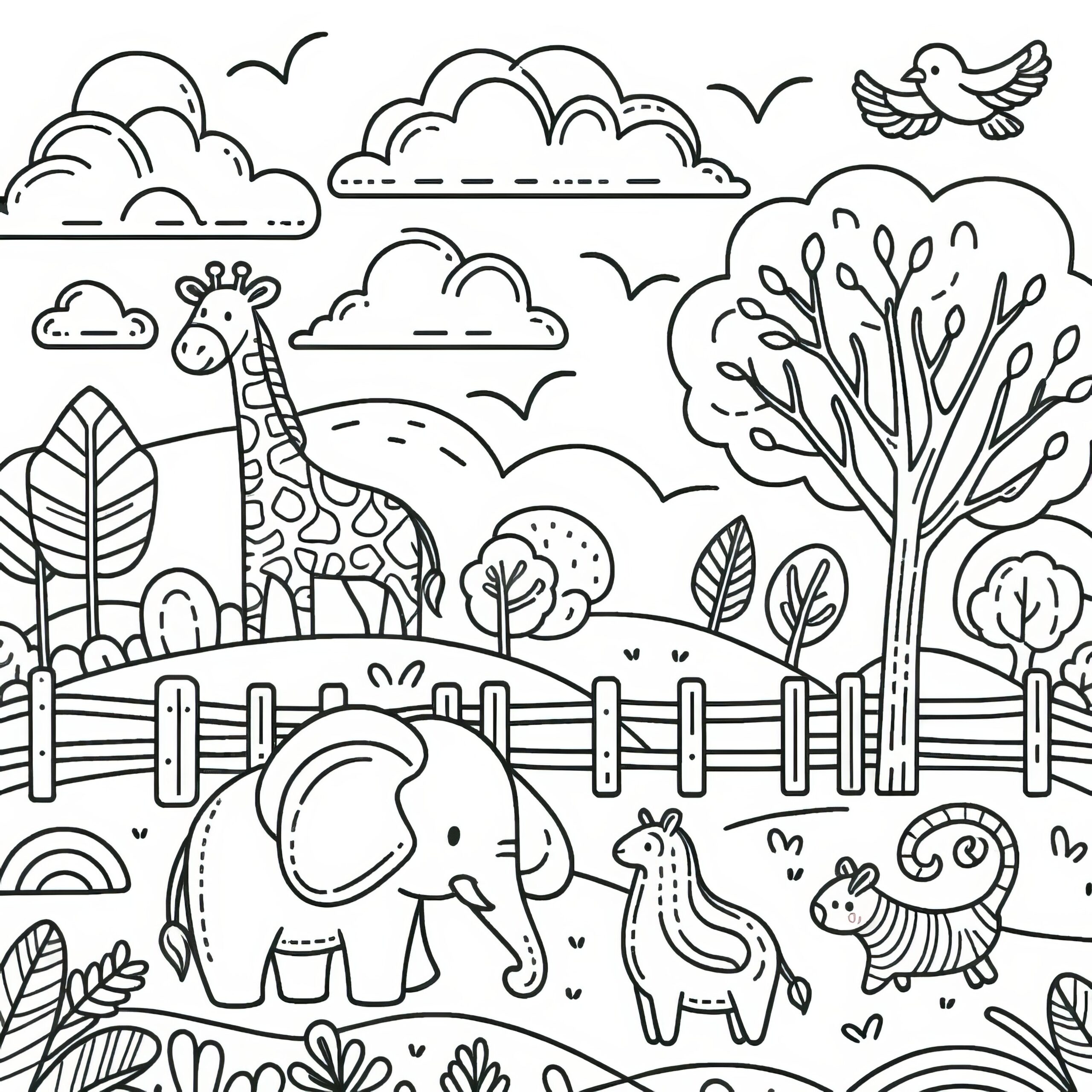 coloring sheets zoo animals