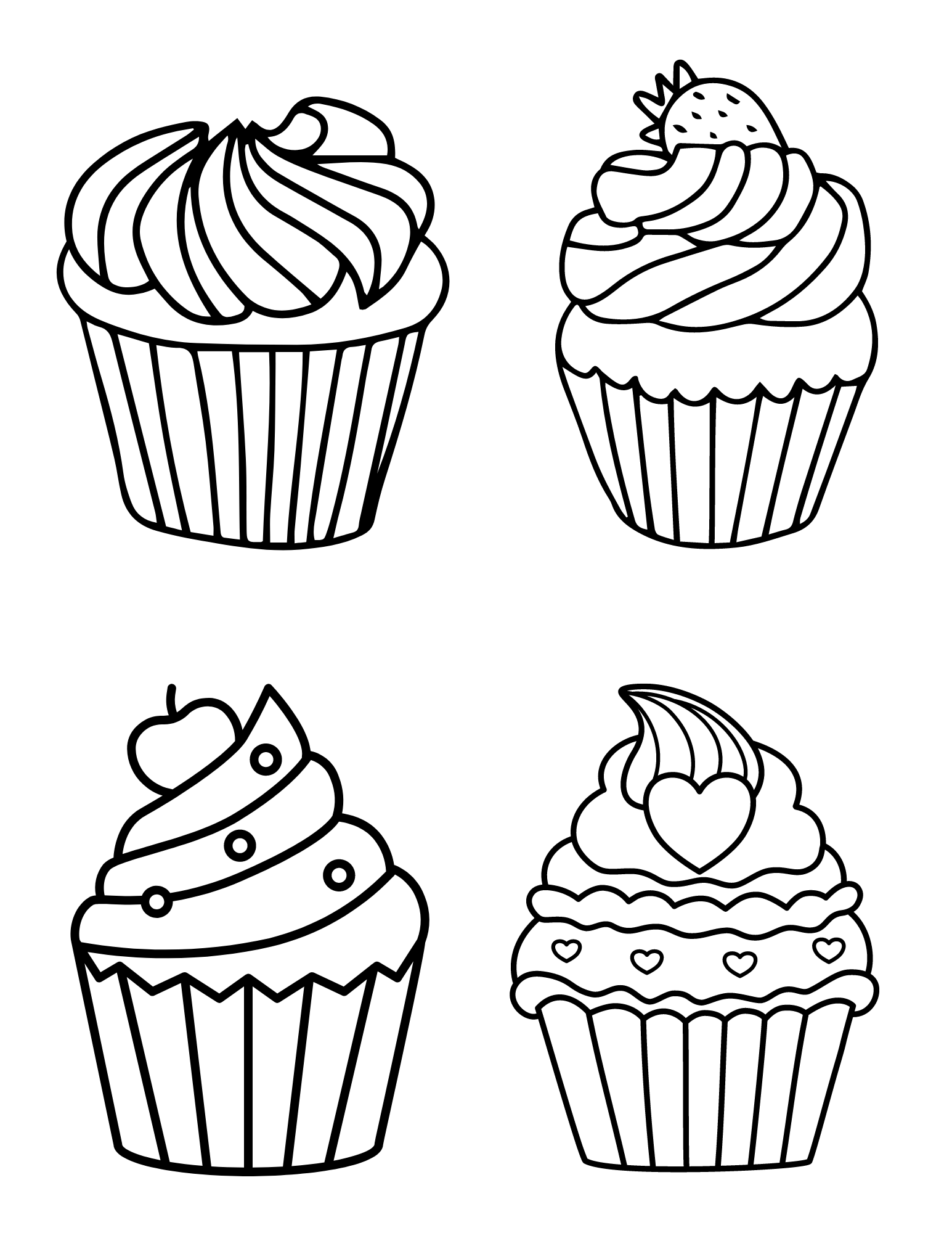 Cute Cupcake Coloring Pages Two Kids And A Coupon