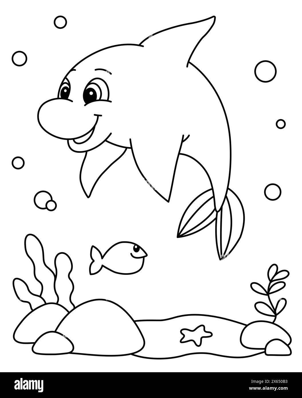 dolphin coloring book pages
