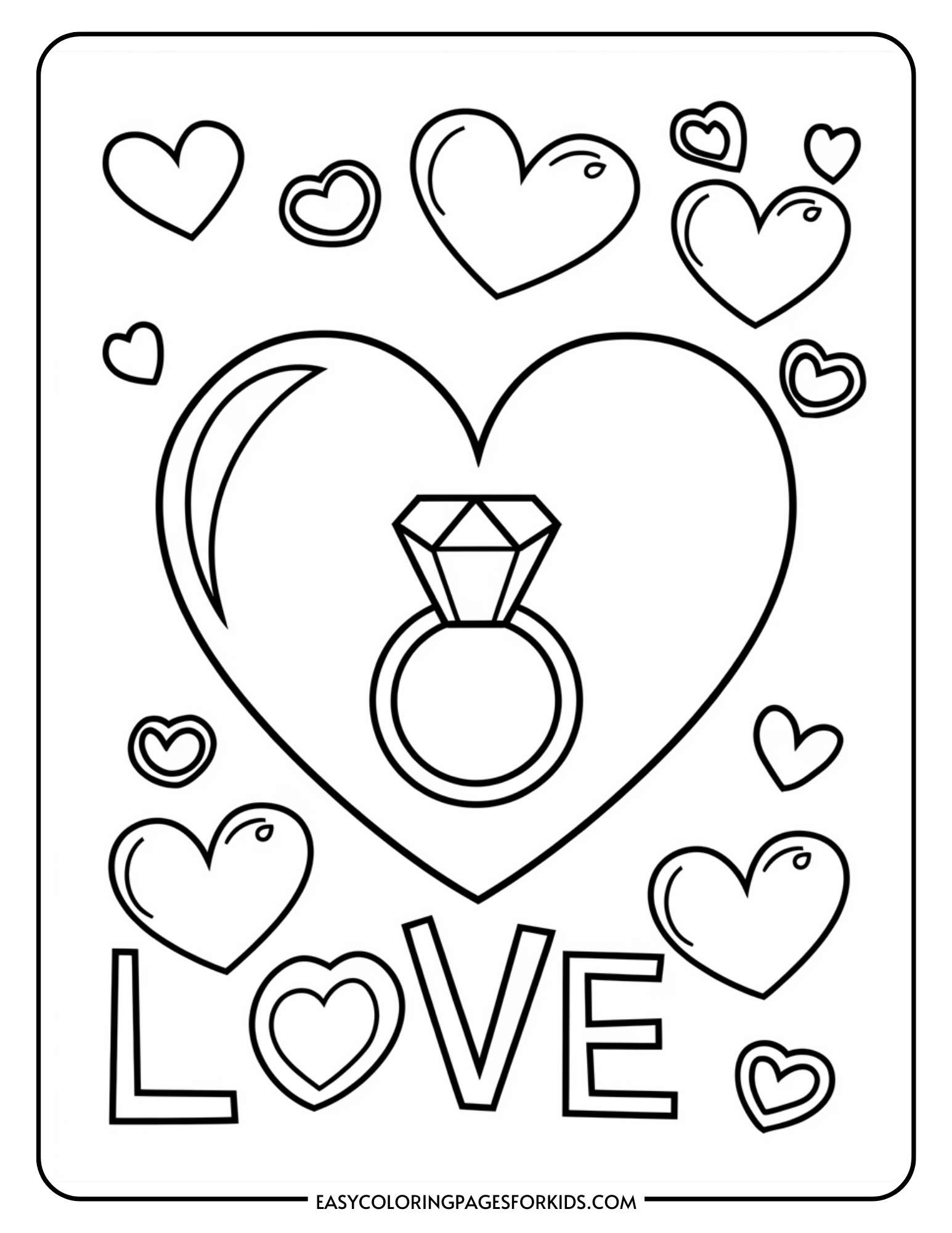 Cute Love Coloring Pages 9 Free Printable Pages Easy Coloring Pages For Kids