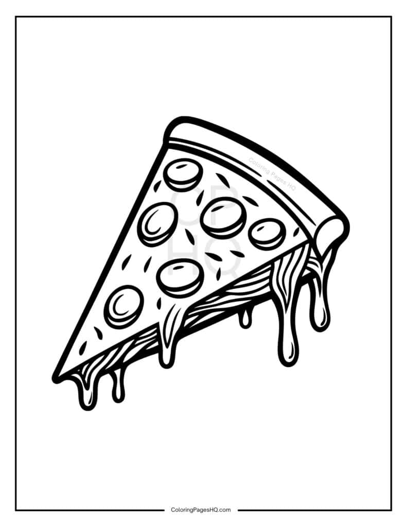 Cute Pizza Coloring Pages Free PDF Printables Coloring Pages HQ