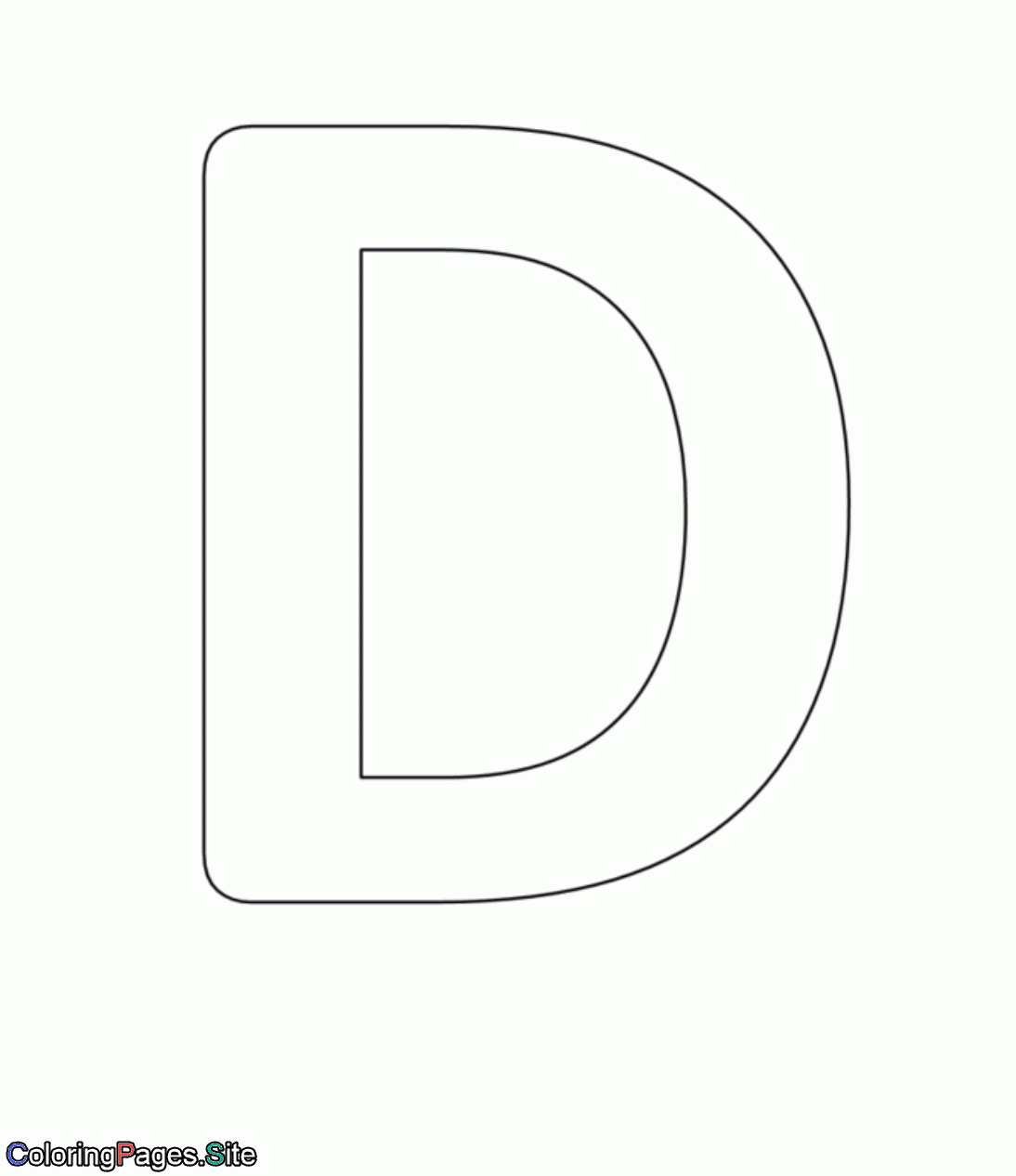 letter d coloring sheet