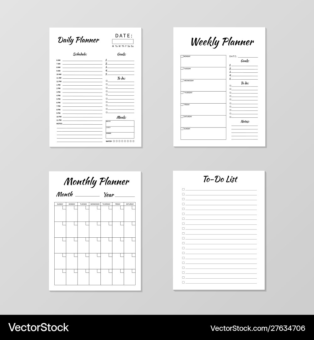 daily weekly monthly planner