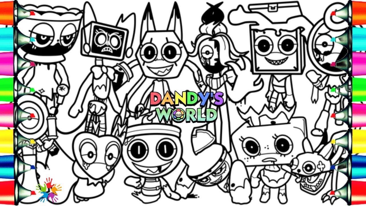 dandy's world coloring page