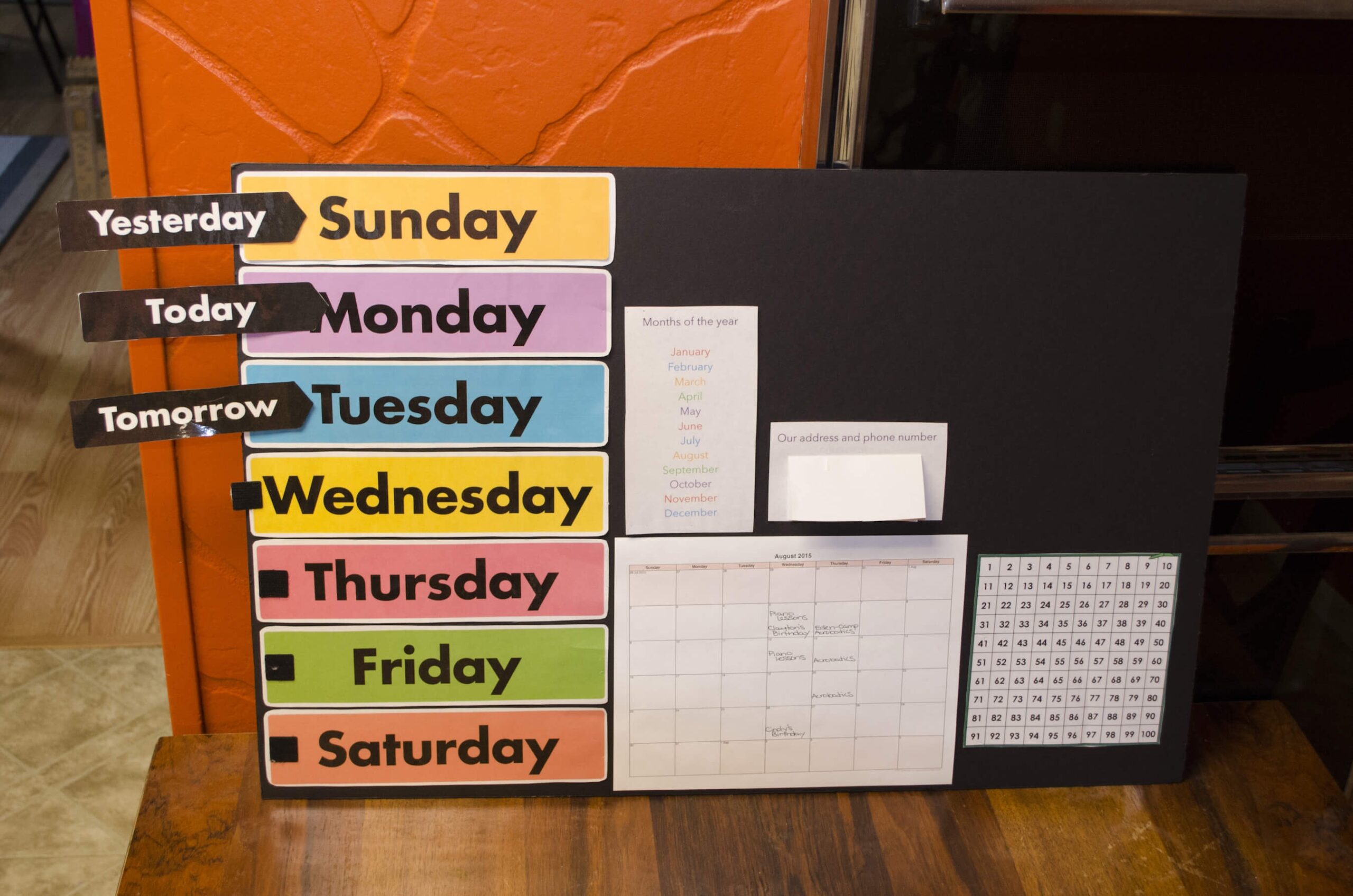 days of the week printable