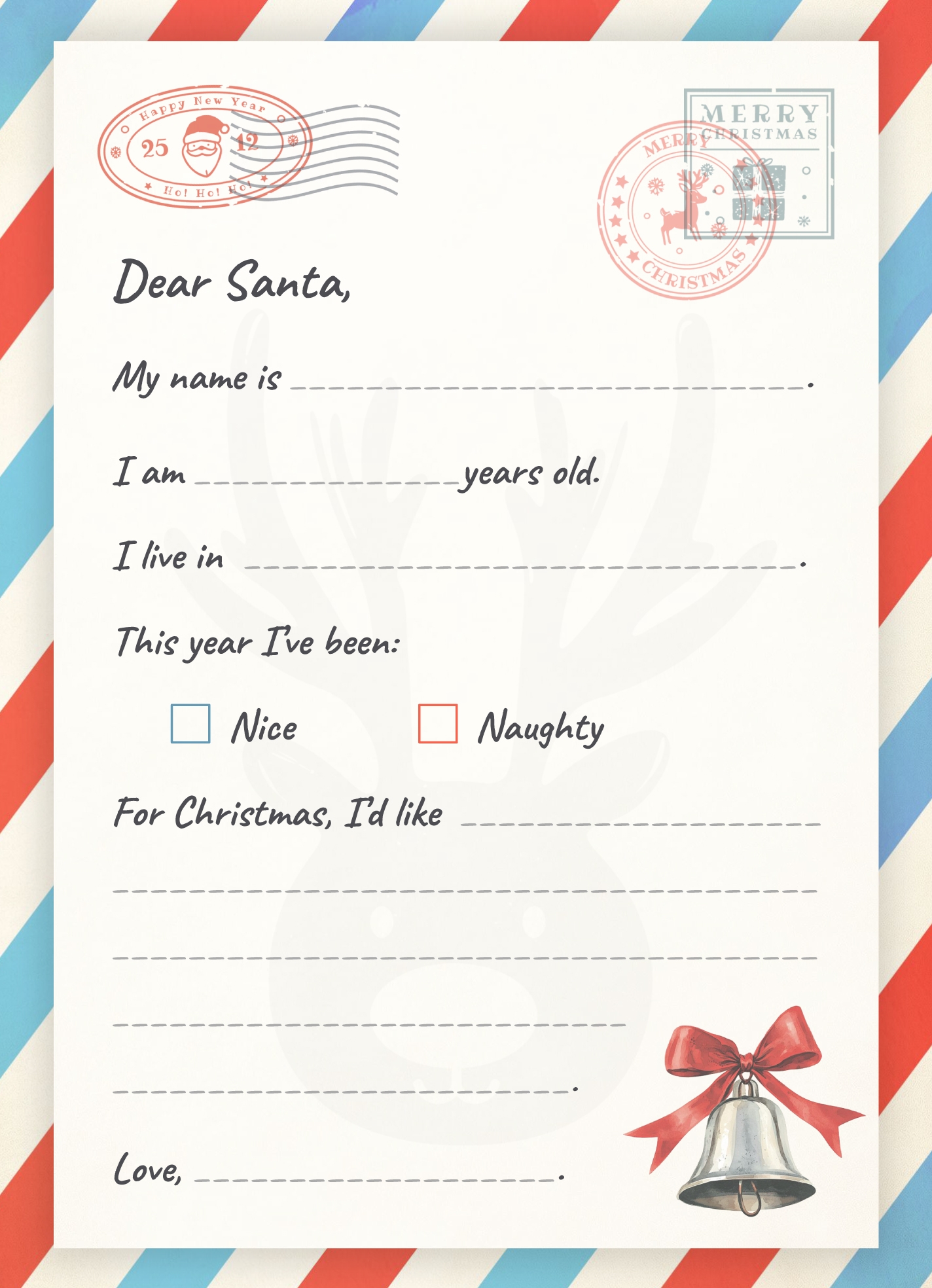 sample letter to santa claus