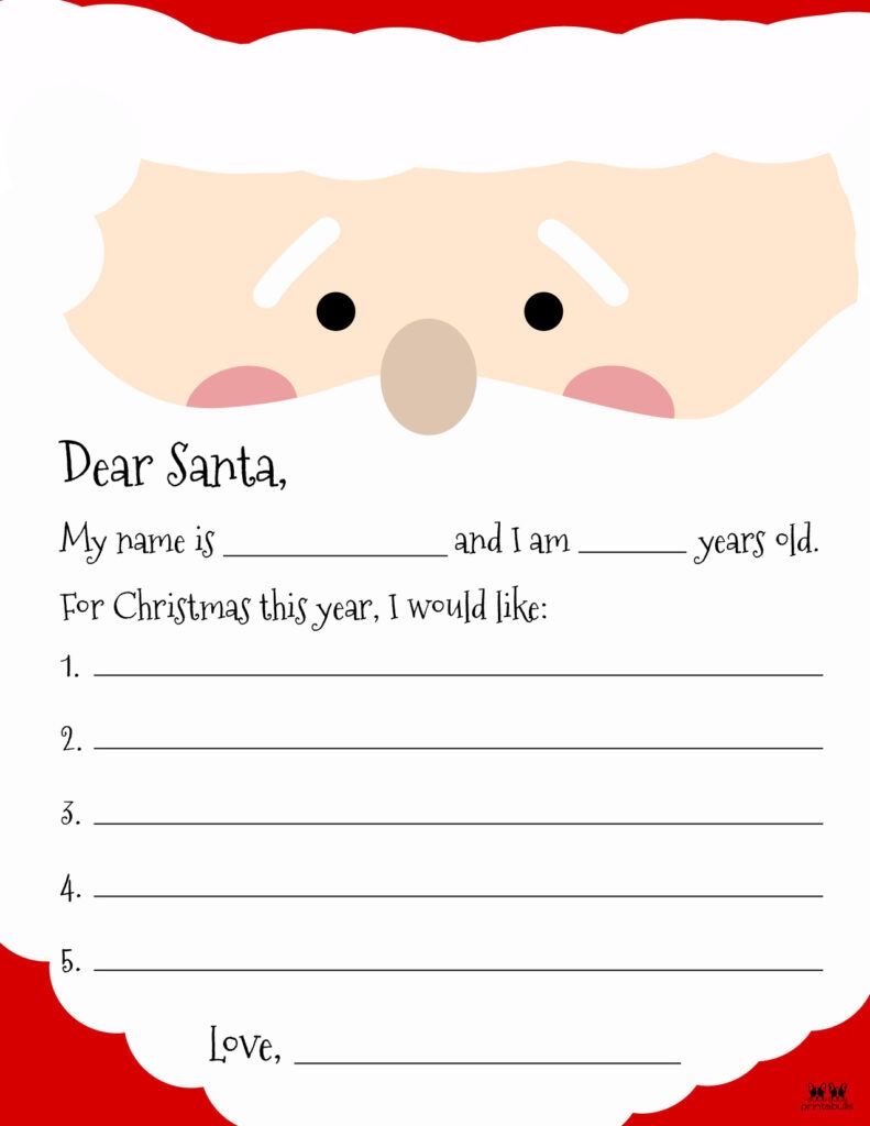 dear santa letter template