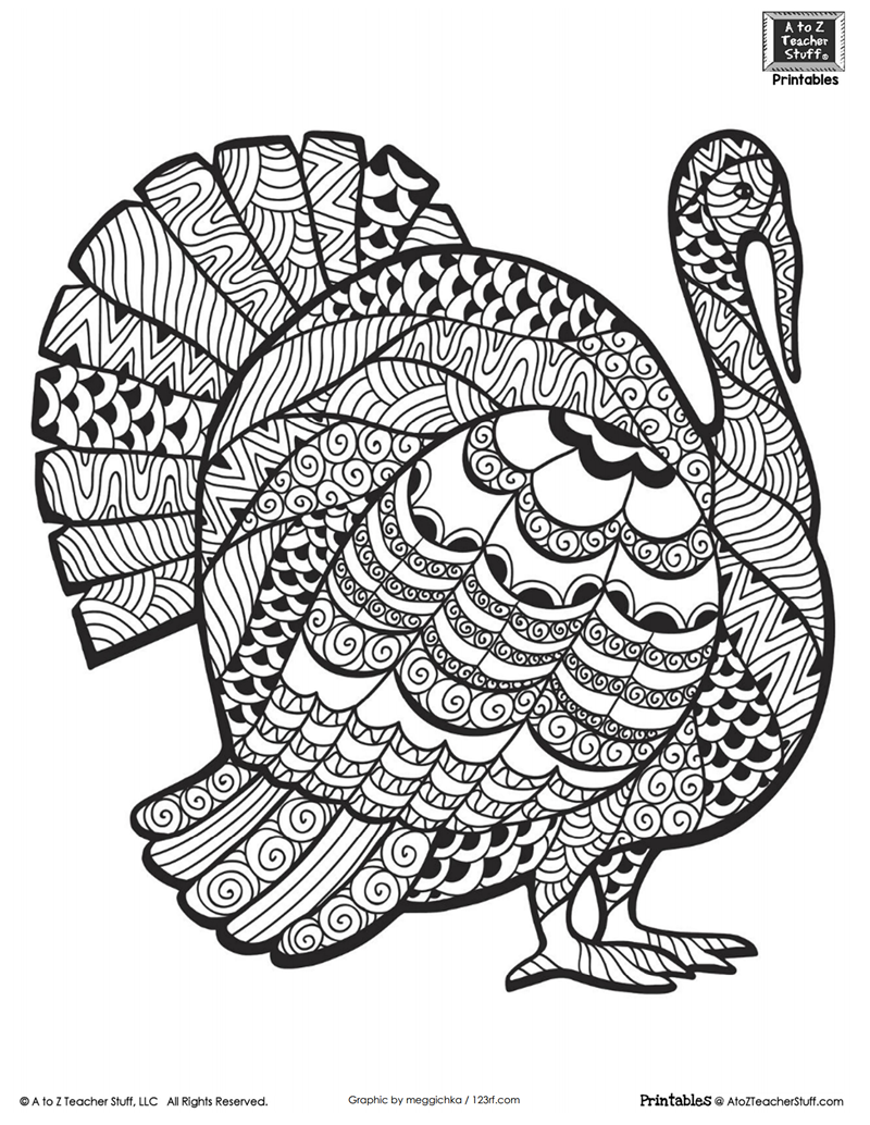 free thanksgiving color pages