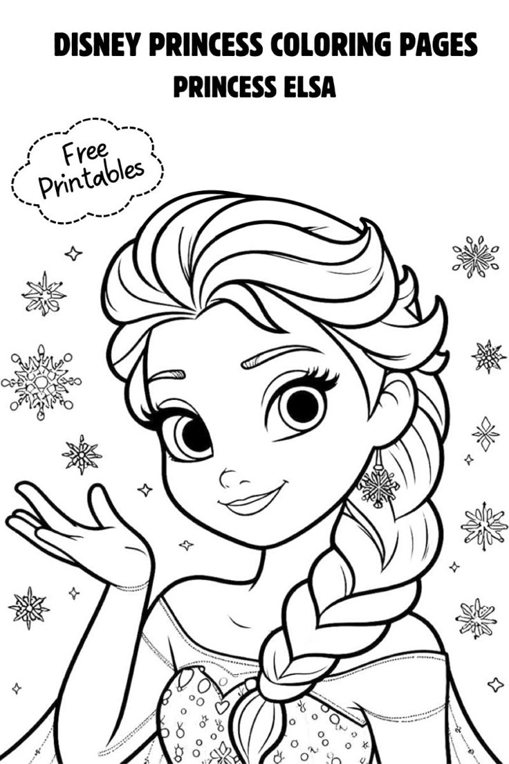Disney Princess Coloring Pages Elsa For Coloring Free Printables 