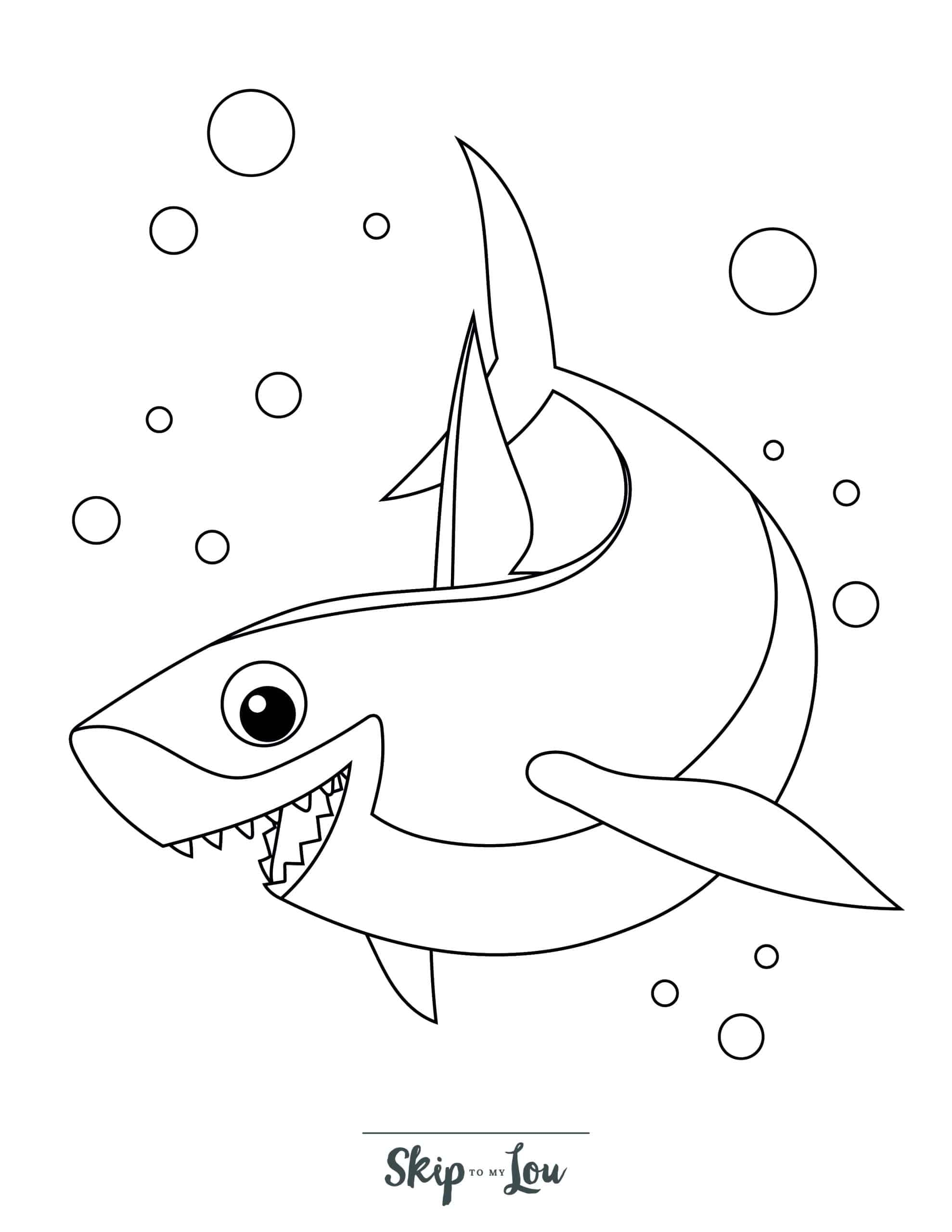 Dive Into Fun With Free Shark Coloring Pages Skip To My Lou