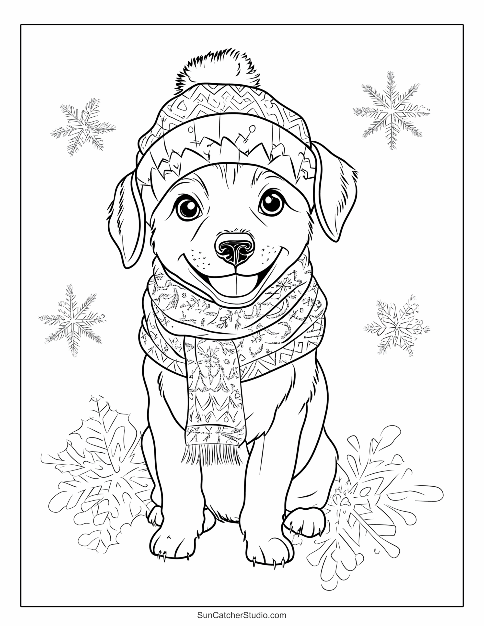 free printable coloring sheets of dogs