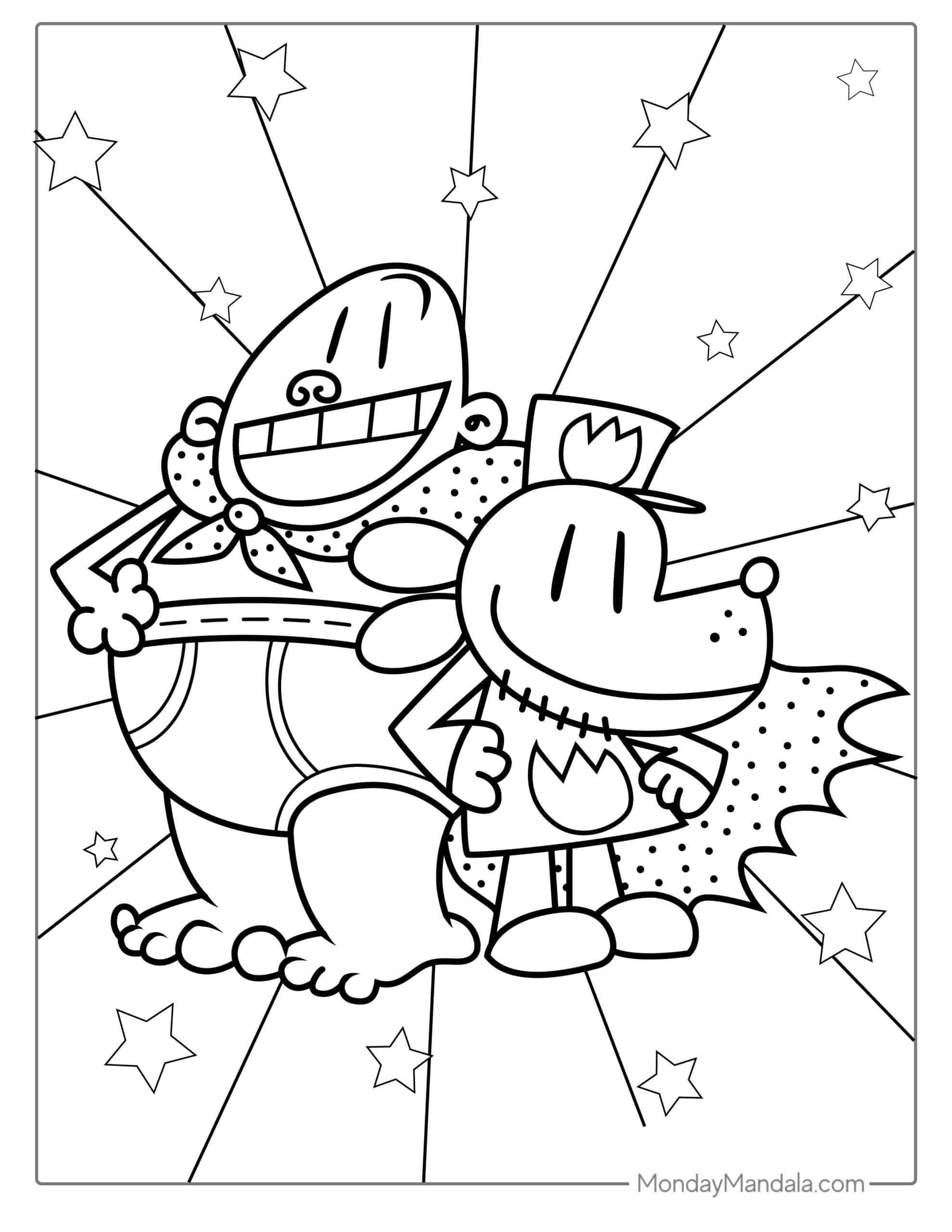 Dog Man Coloring Page Free Printable Coloring Sheet