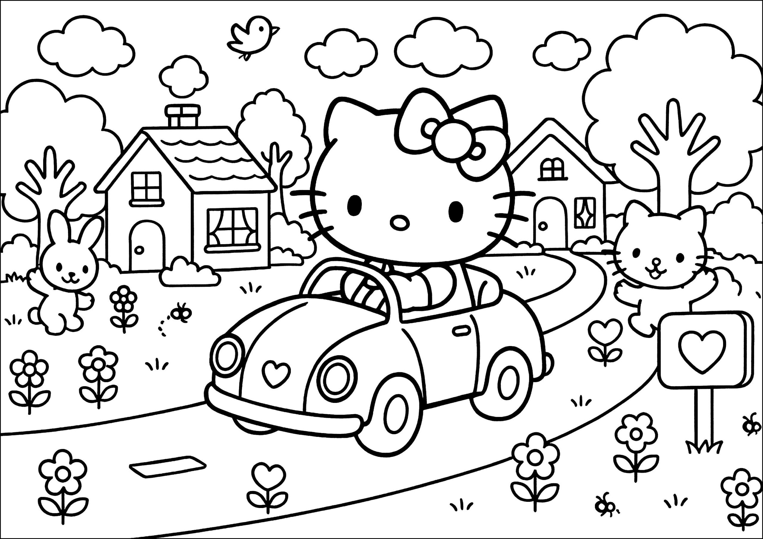 hello kitty coloring sheets