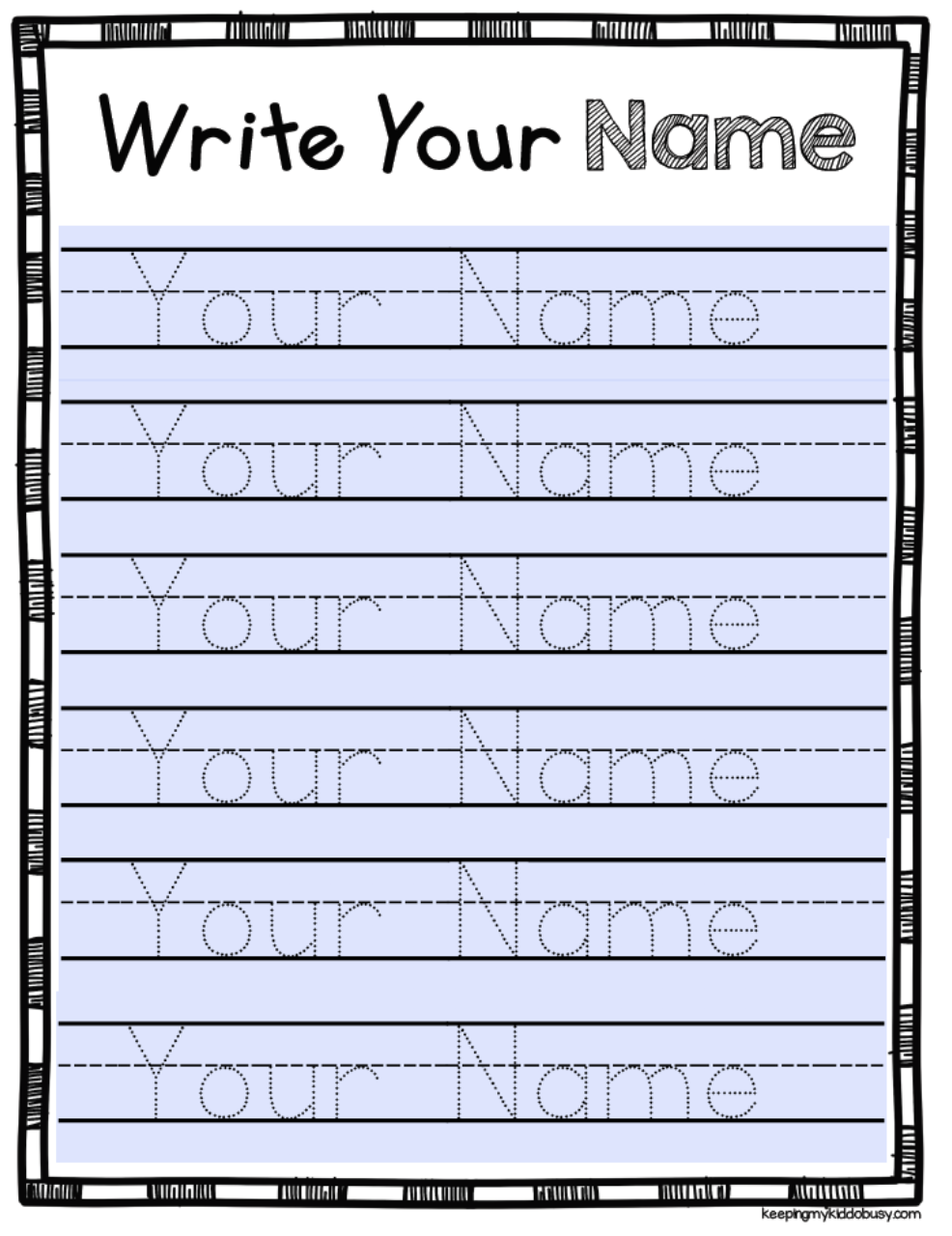 EDITABLE NAME TRACING amp WRITING PRACTICE WORKSHEETS MORNING WORK Worksheets Library