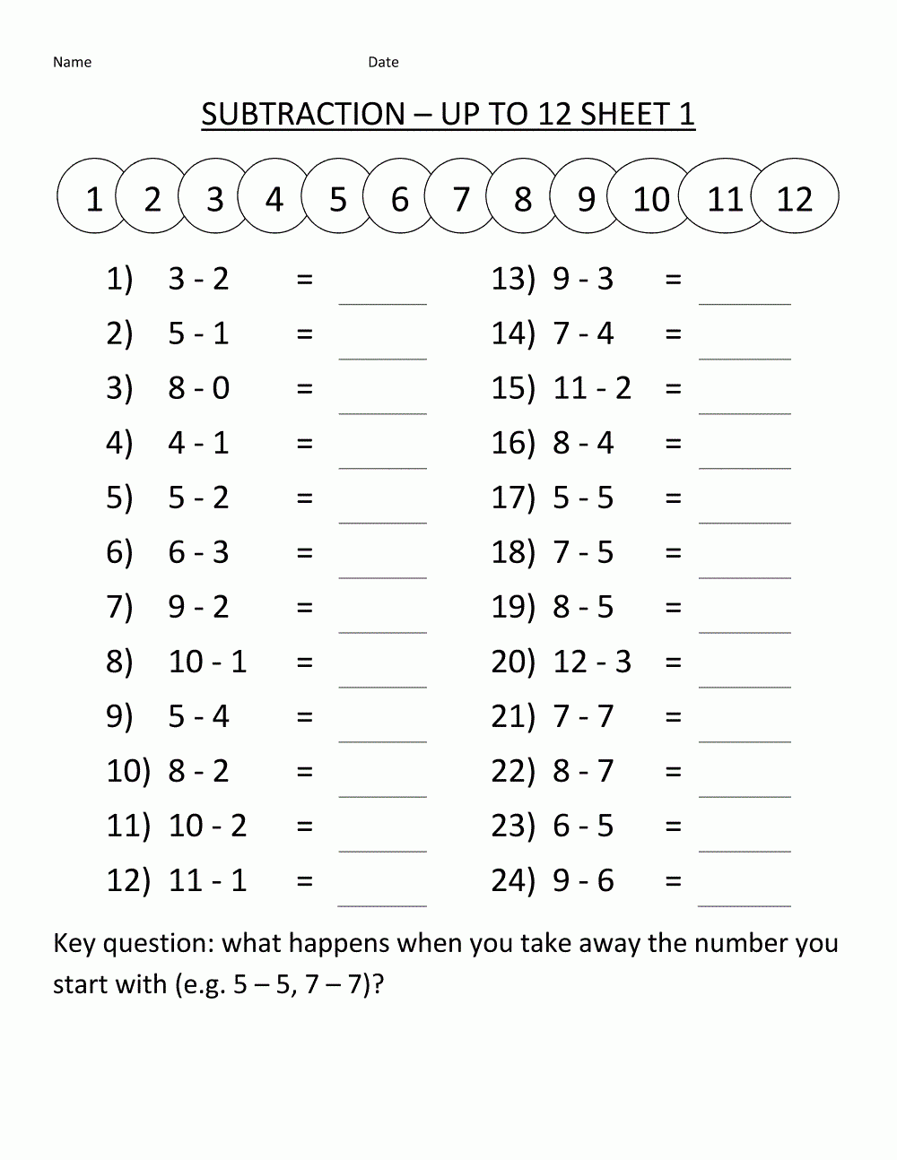 mathematics printable worksheets