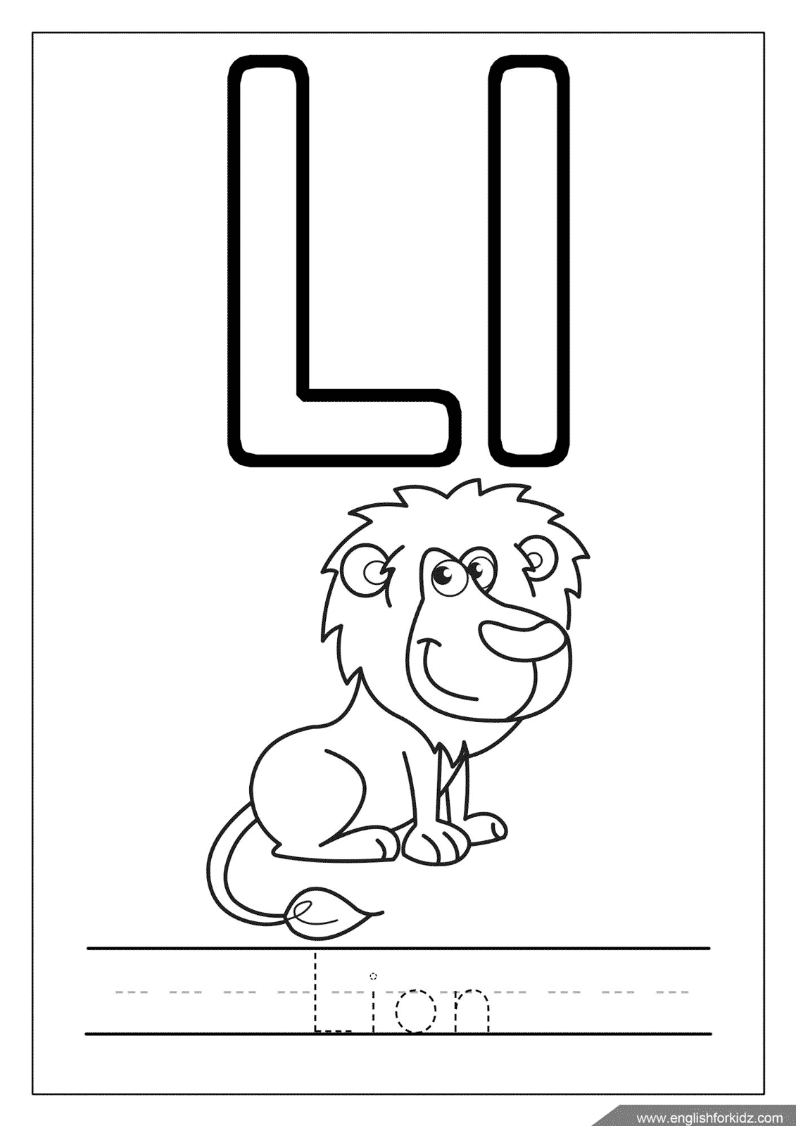 letter l coloring pages