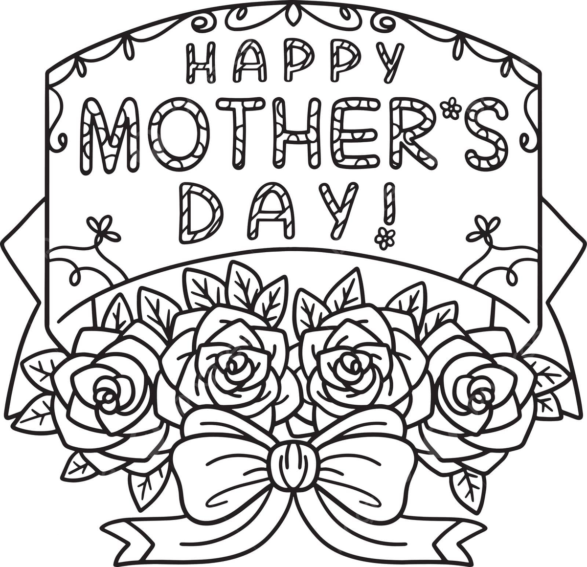 Exclusive Mothers Day Coloring Page For Children To Celebrate With Joy Vector Rat Drawing Moth Drawing Ring Drawing Illustration Background And Wallpaper For Free Download Pngtree
