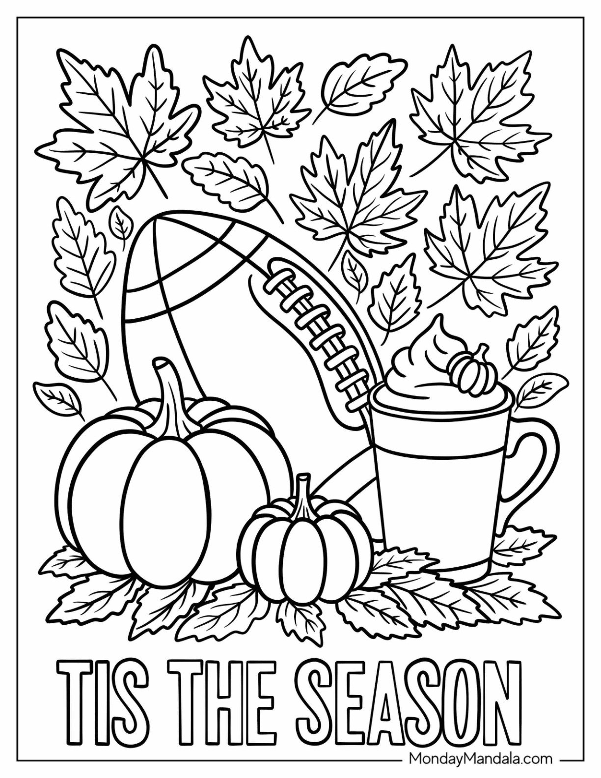 fall coloring sheets adults