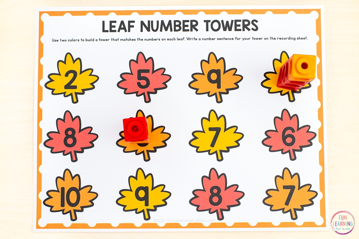 fall leaves worksheets printables