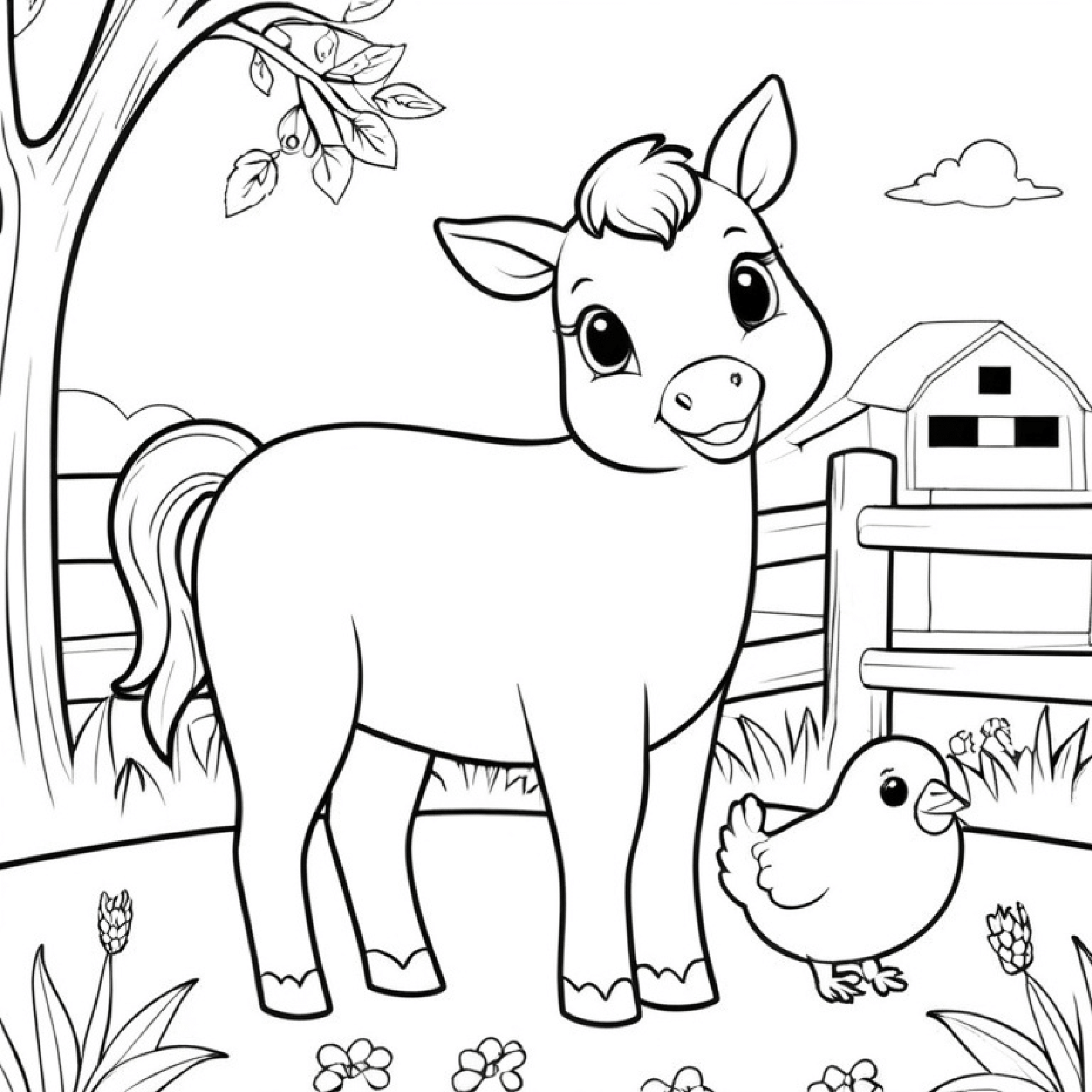 farm animal coloring pages