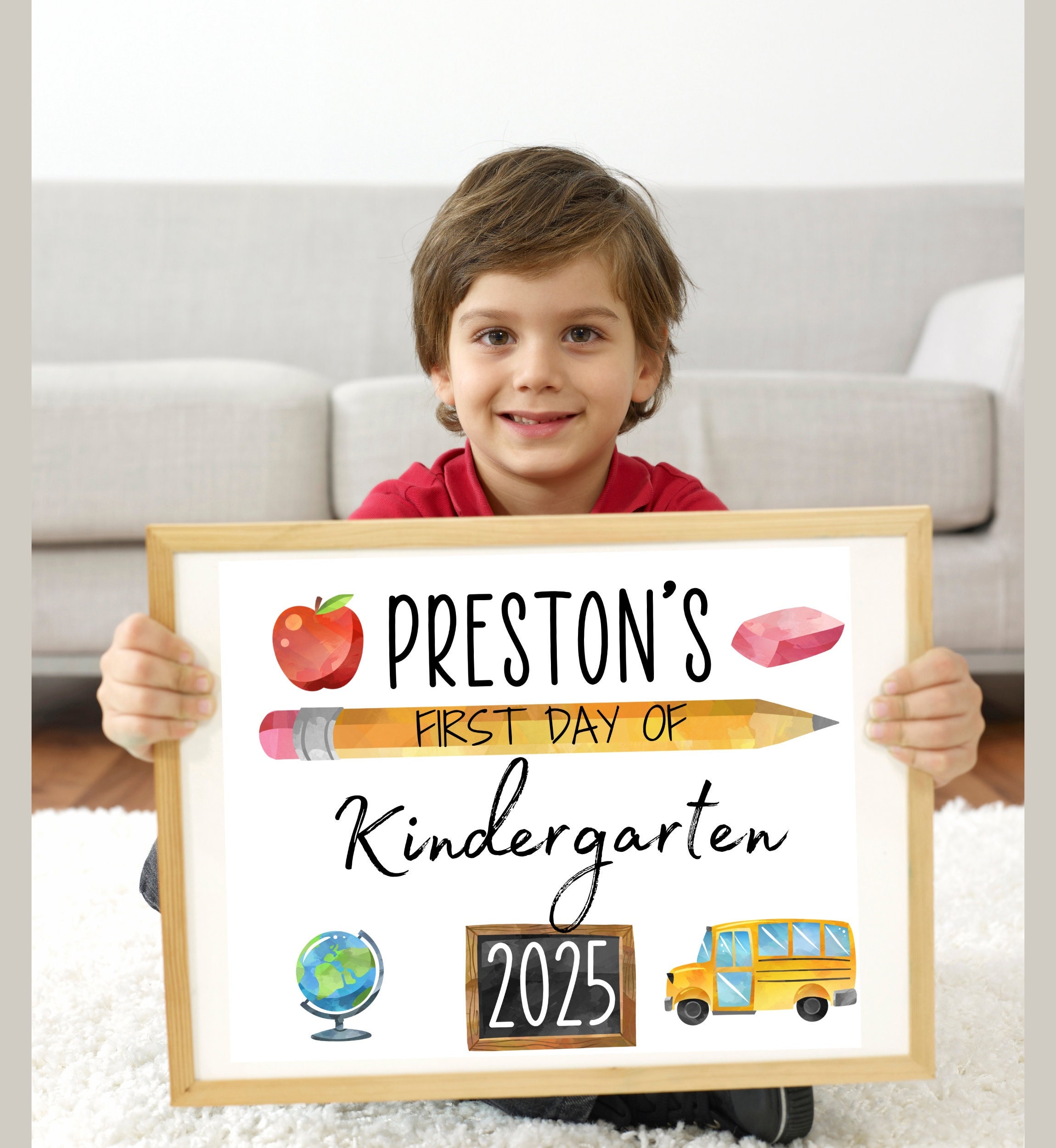 first day of kindergarten sign