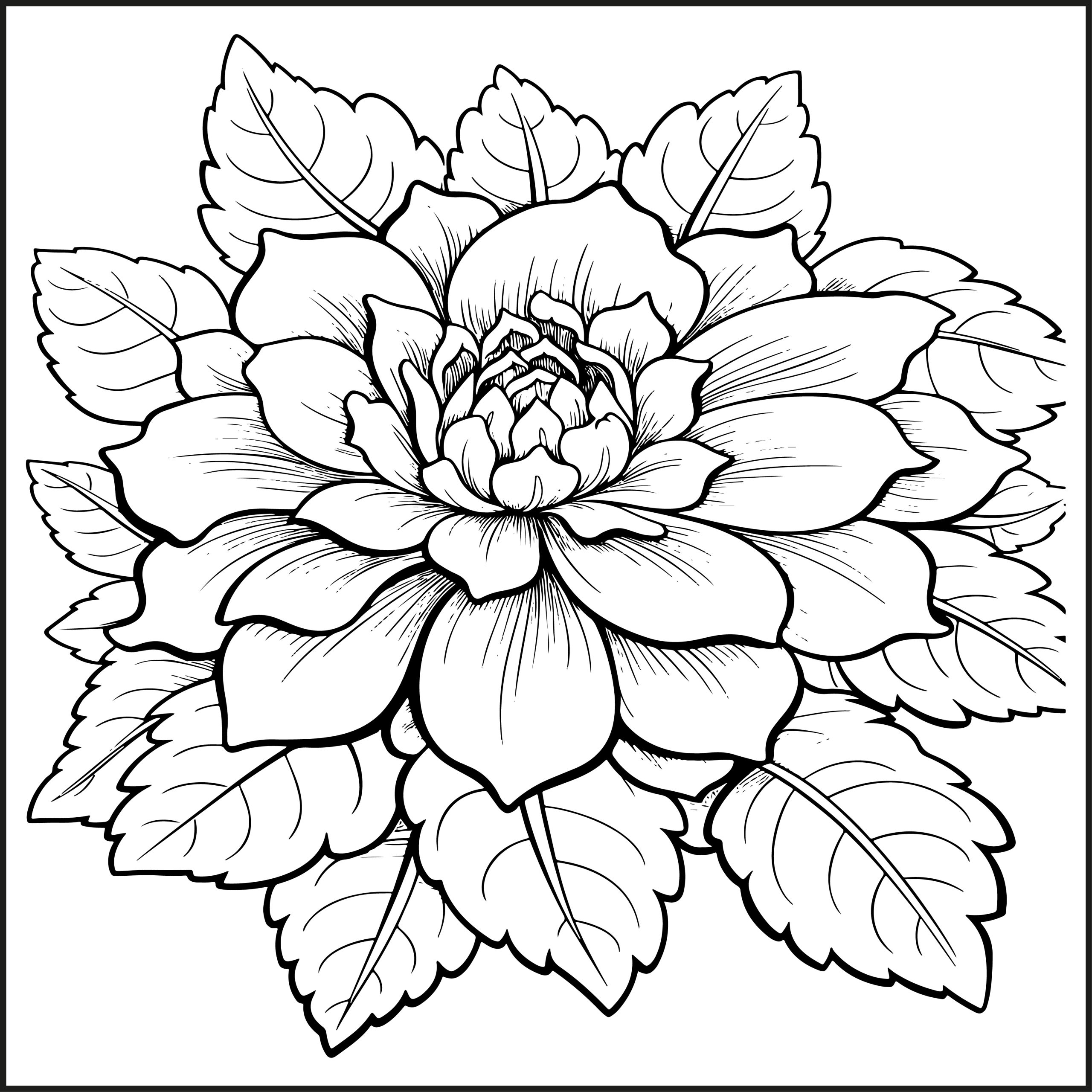 coloring pages for adults flowers
