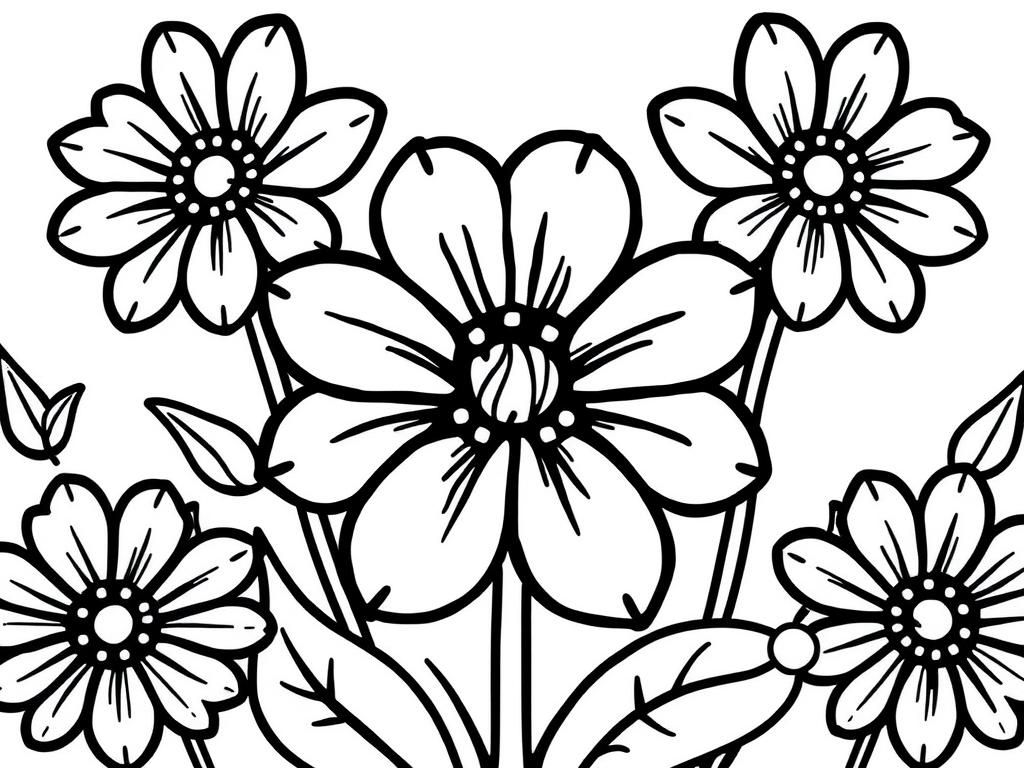 flower colouring pages printable
