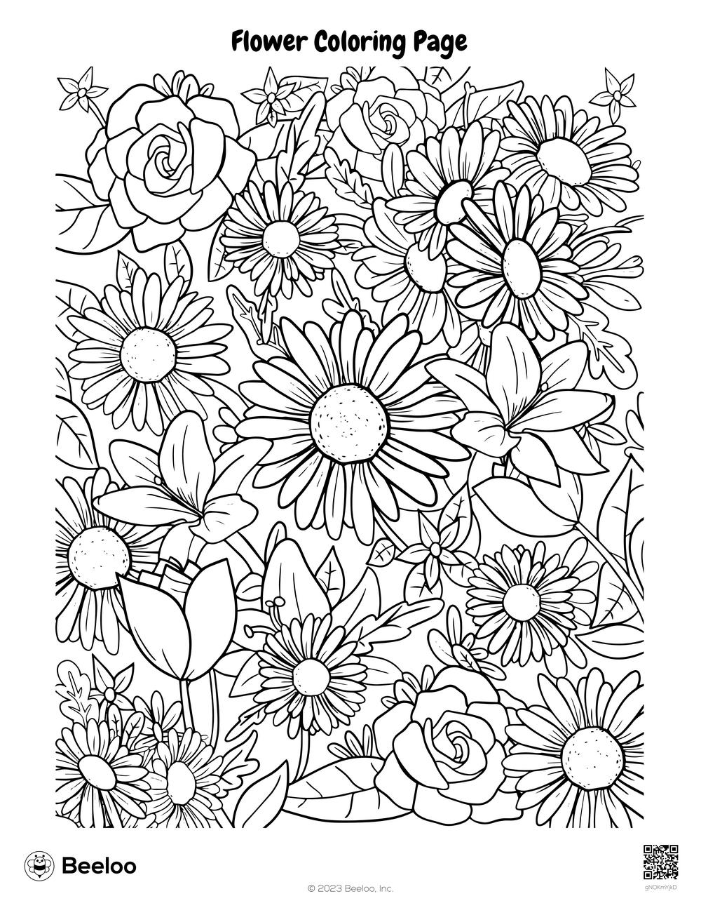 flowers coloring pages printable