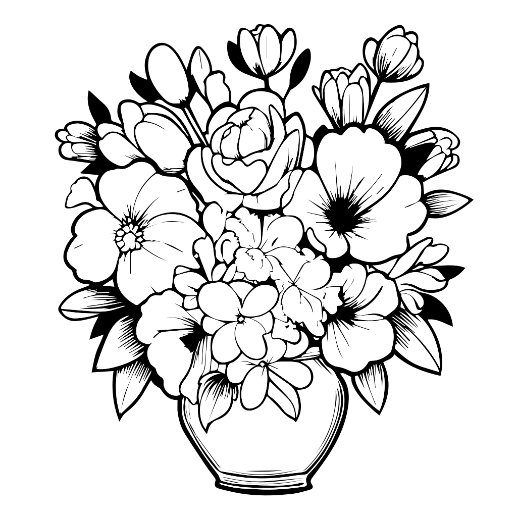 coloring sheets of flowers