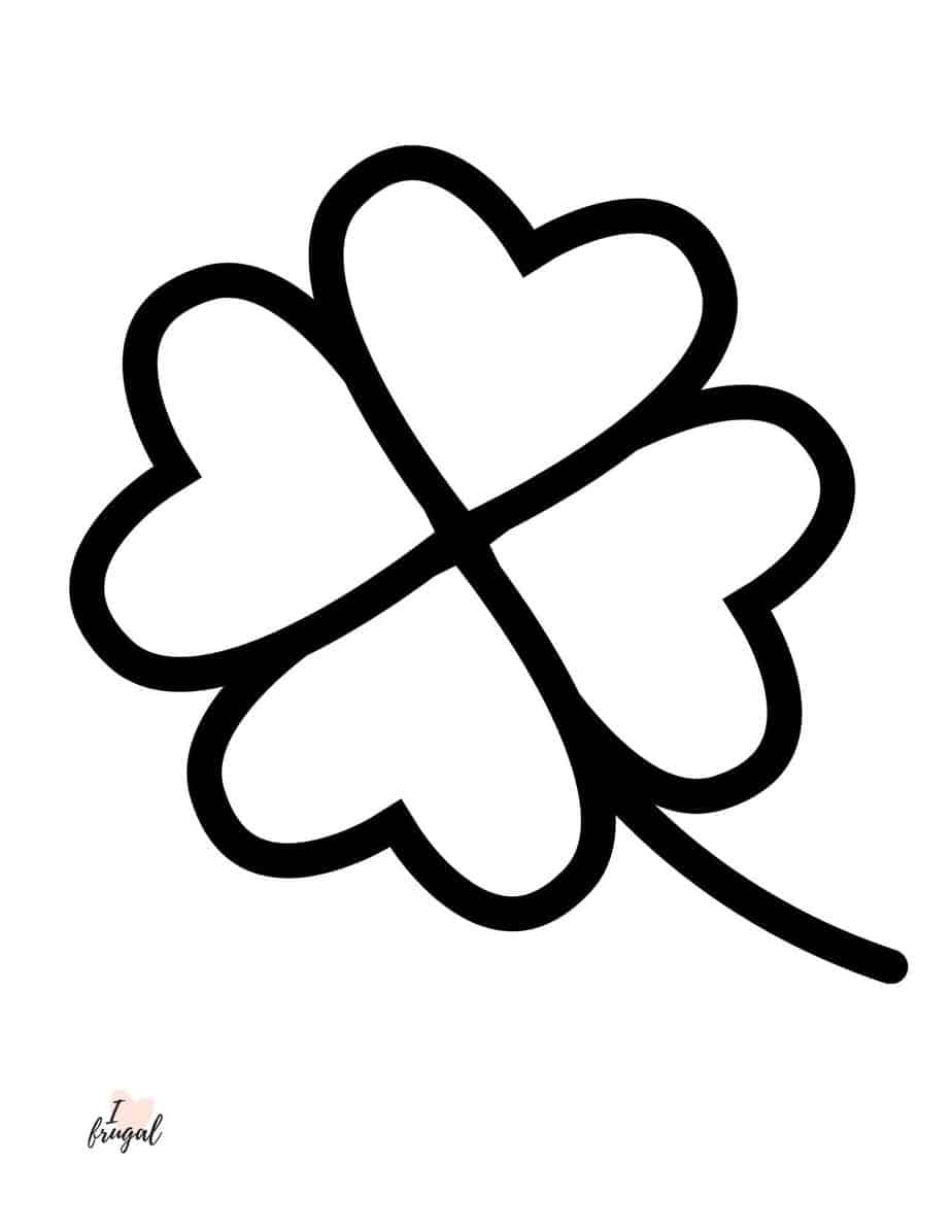 four leaf clover coloring sheet