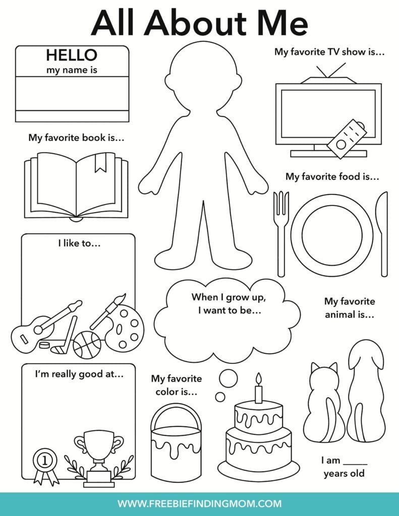 all about me printable