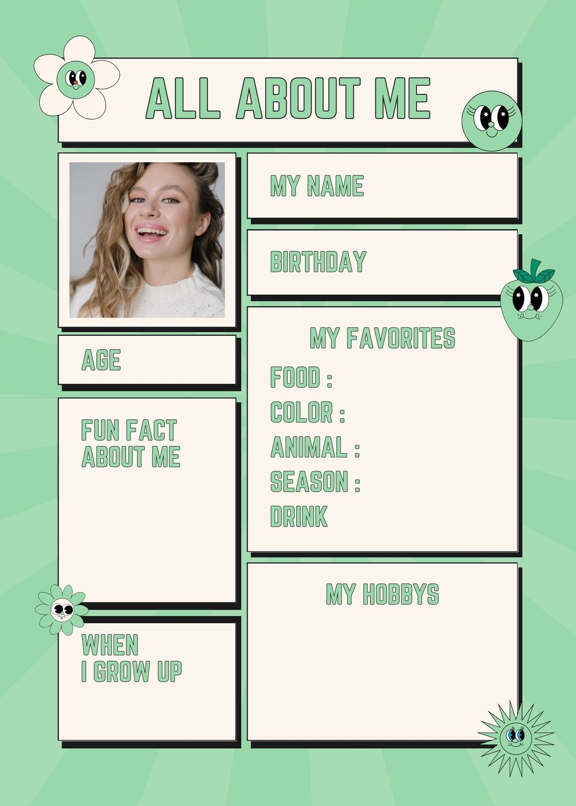 Free And Customizable Get To Know Me Templates Canva