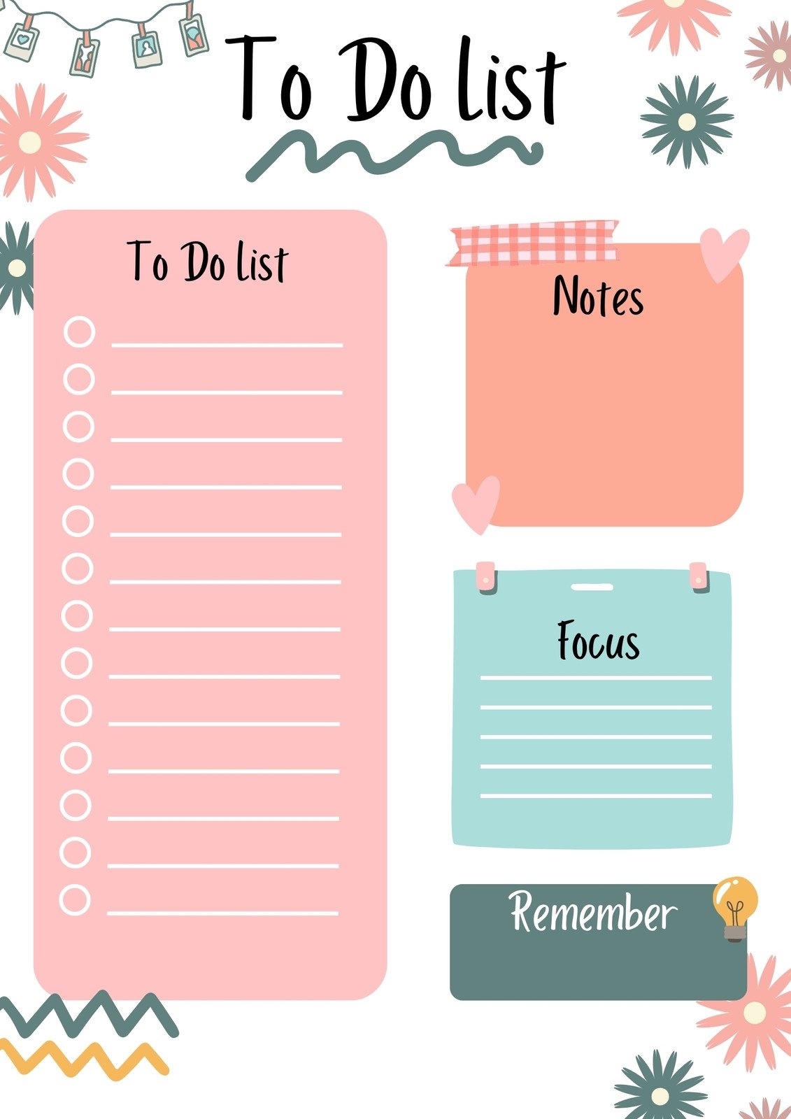 Free And Customizable To Do List Templates