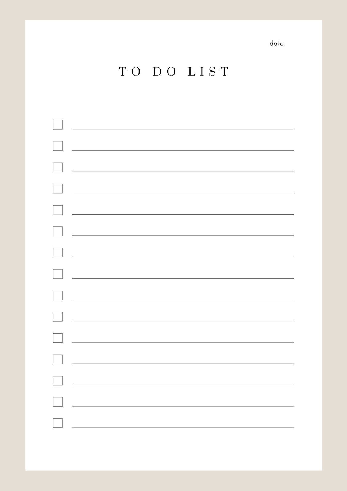 Free And Customizable To Do List Templates