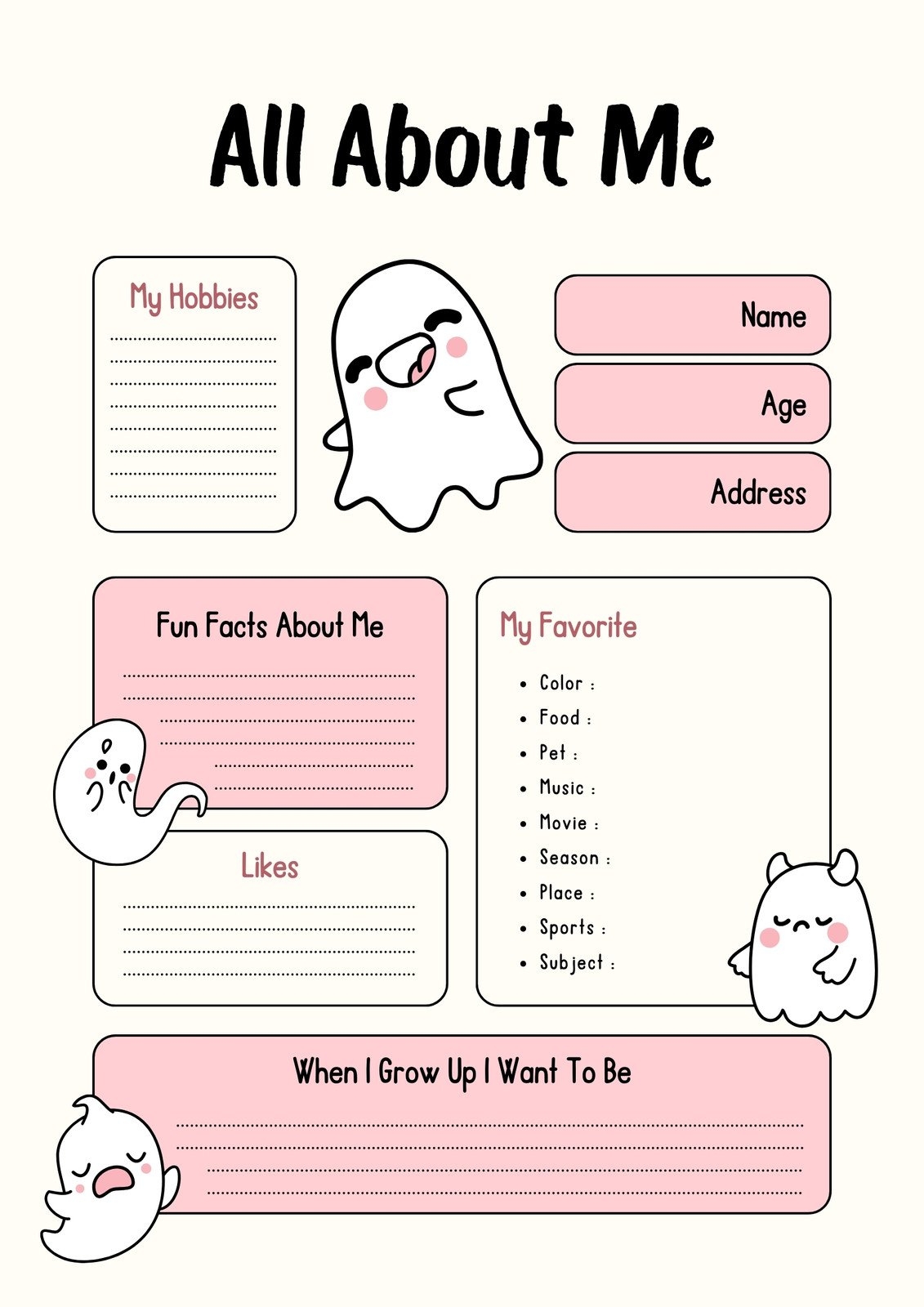all about me questions
